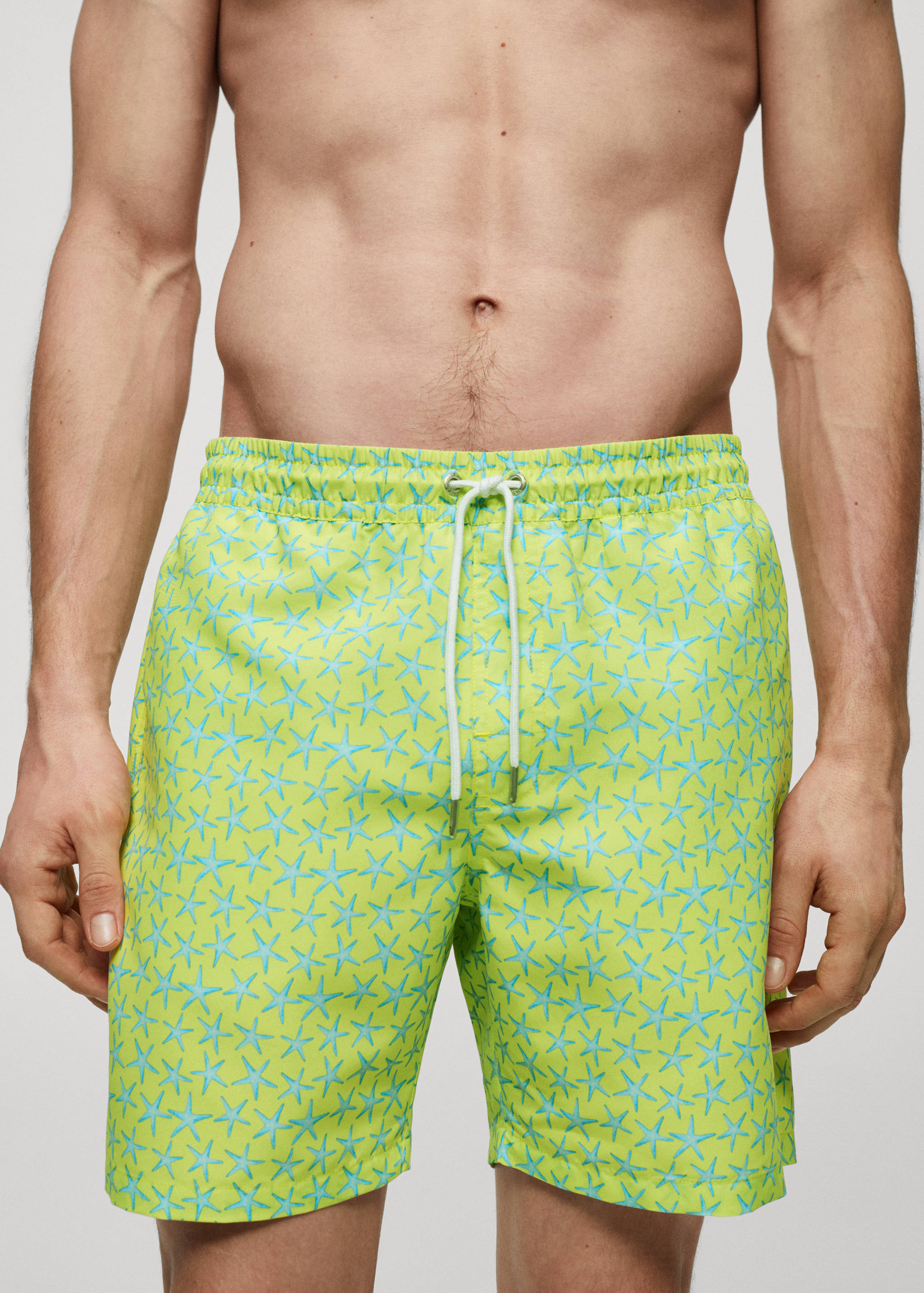 Star-print swimsuit with drawstring - Details of the article 1