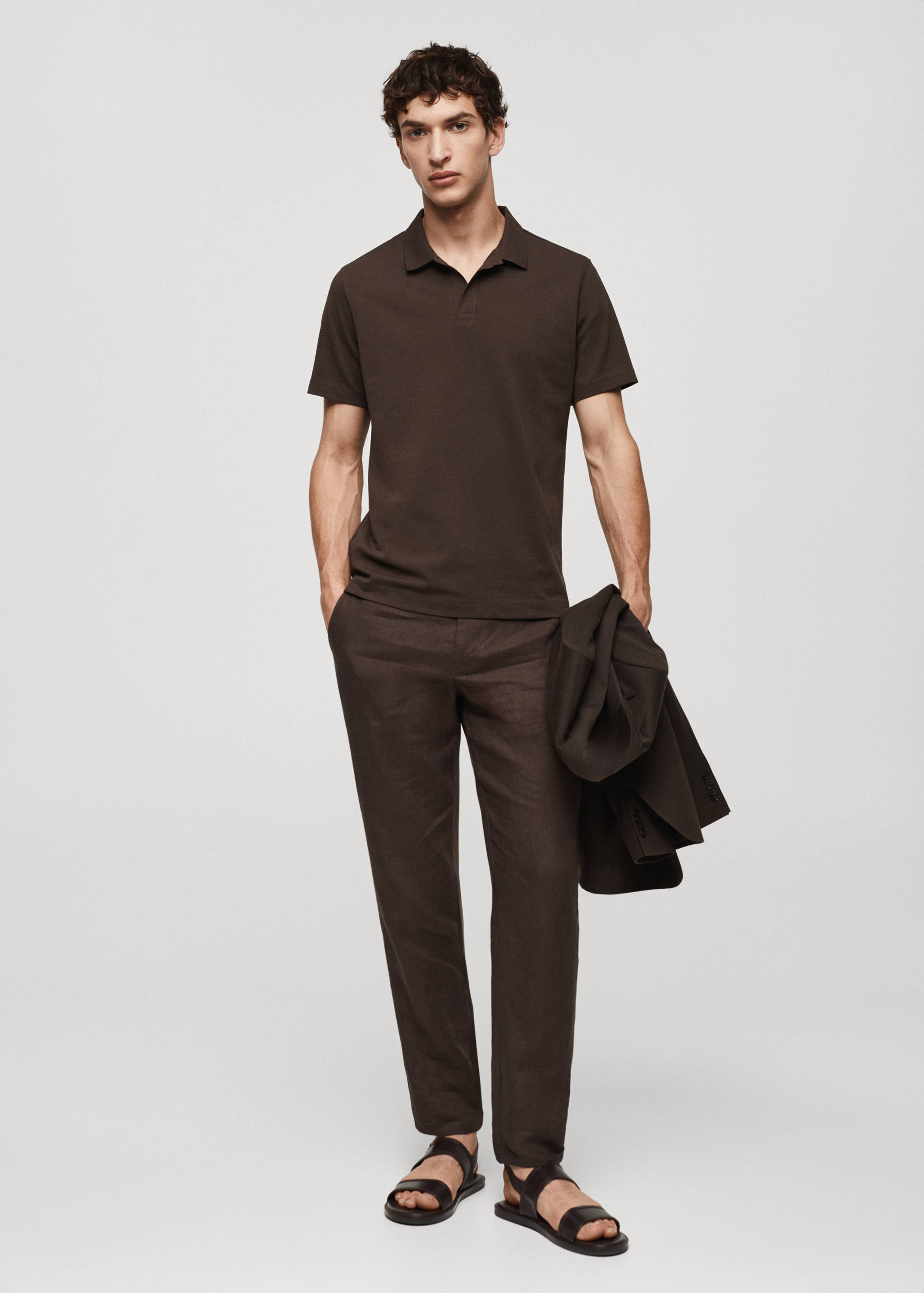 Μπλούζα πόλο βαμβακερή πικέ - Γενικό πλάνο