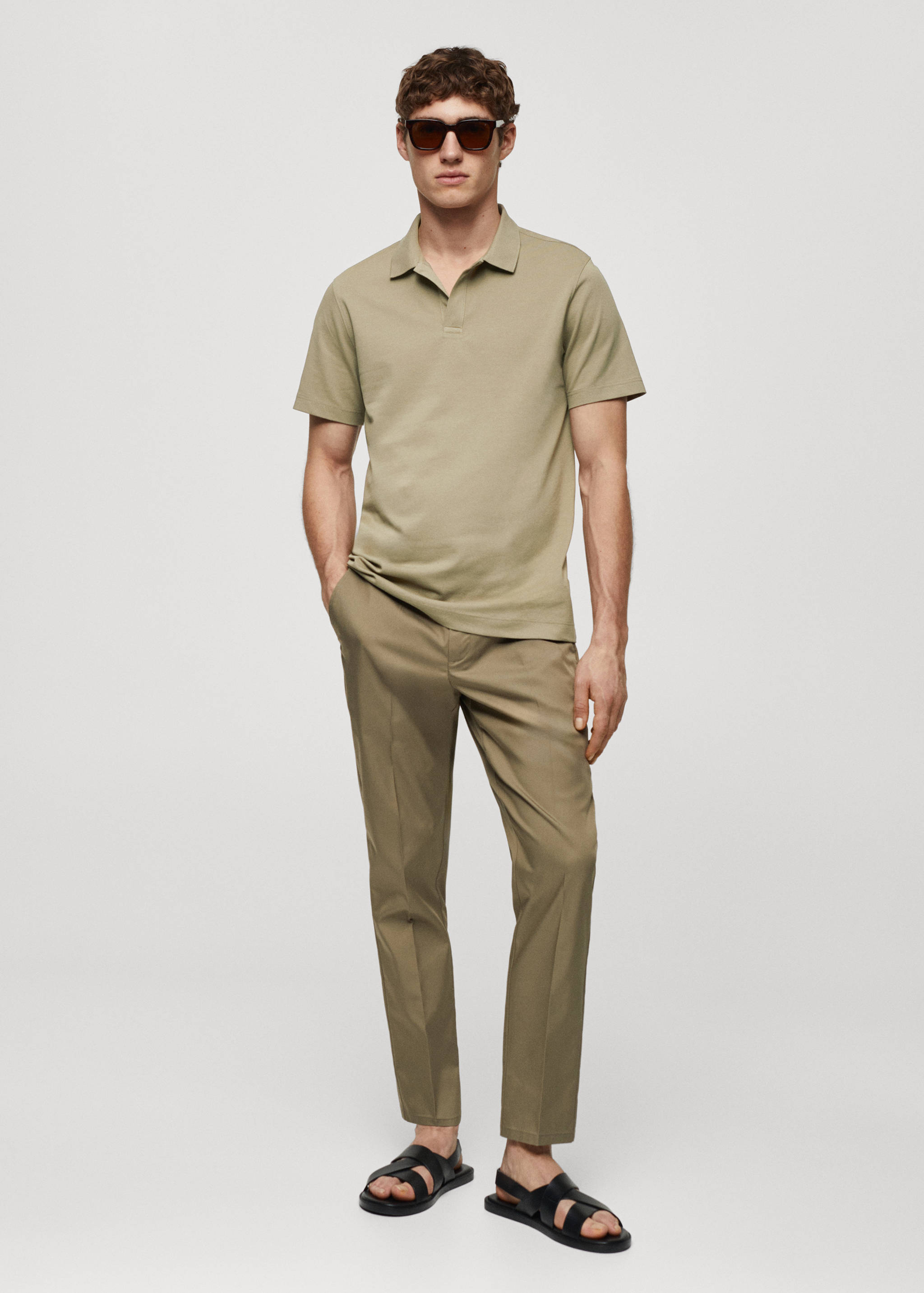 Μπλούζα πόλο βαμβακερή πικέ - Γενικό πλάνο