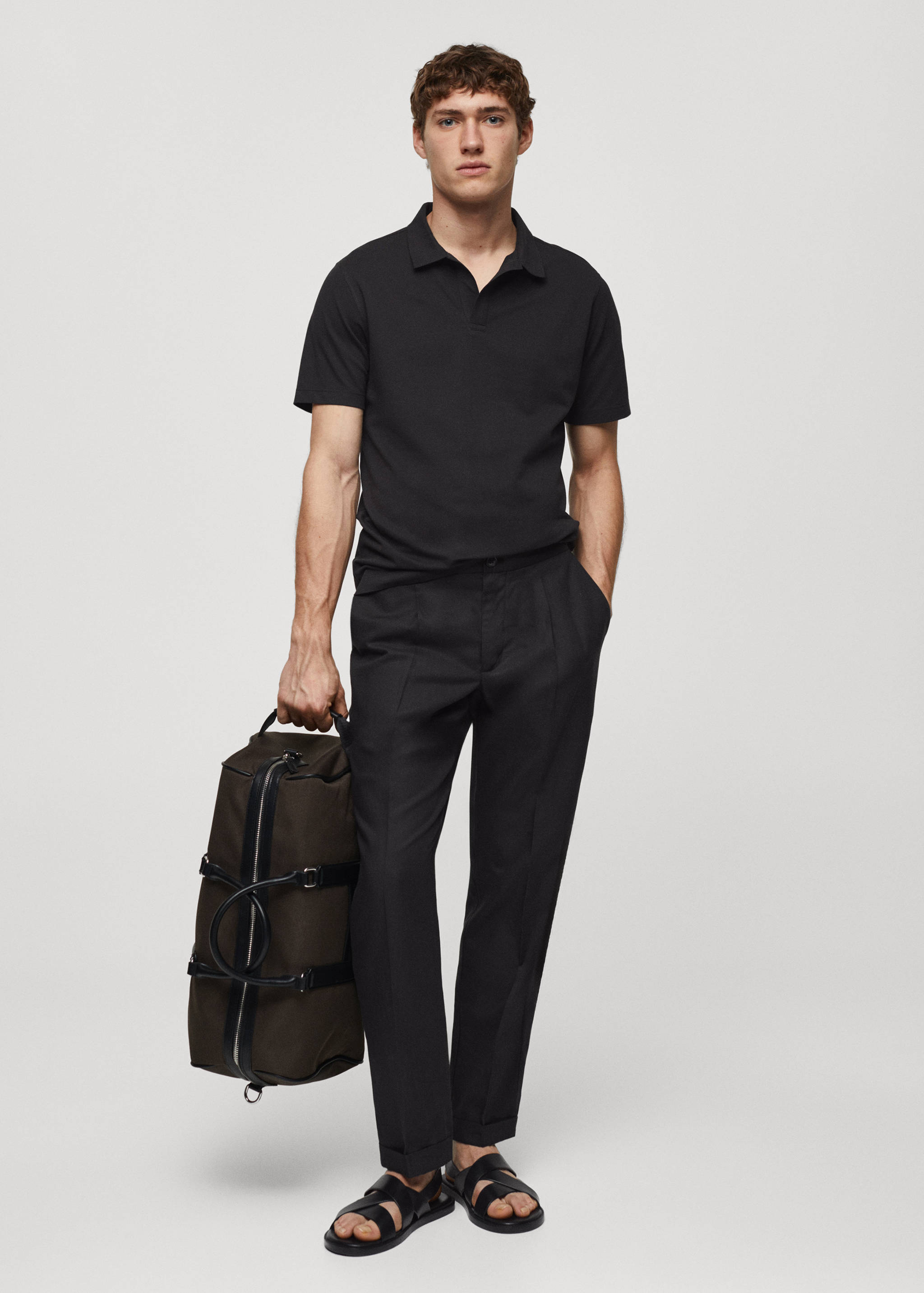 Μπλούζα πόλο βαμβακερή πικέ - Γενικό πλάνο