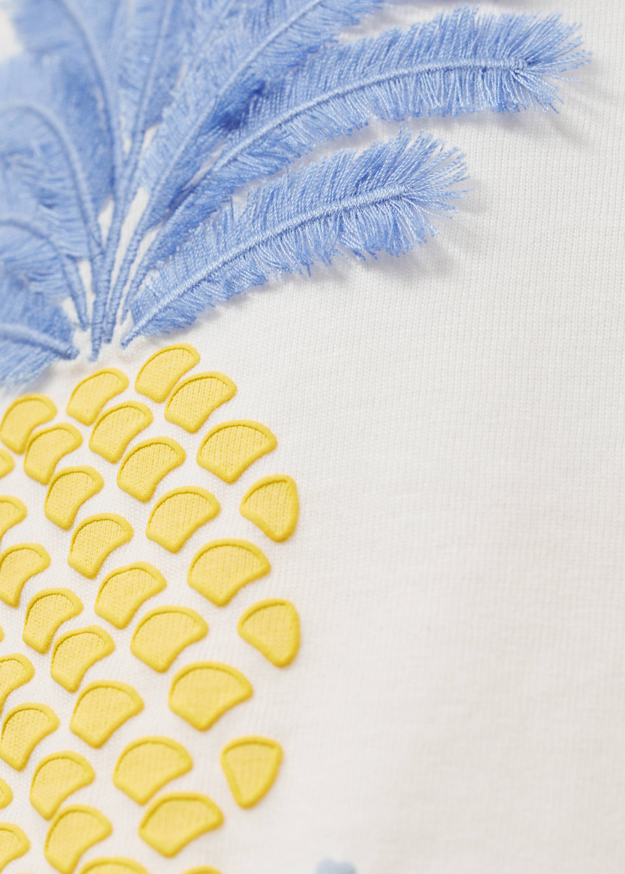 Pineapple embossed cotton t-shirt - Details of the article 0