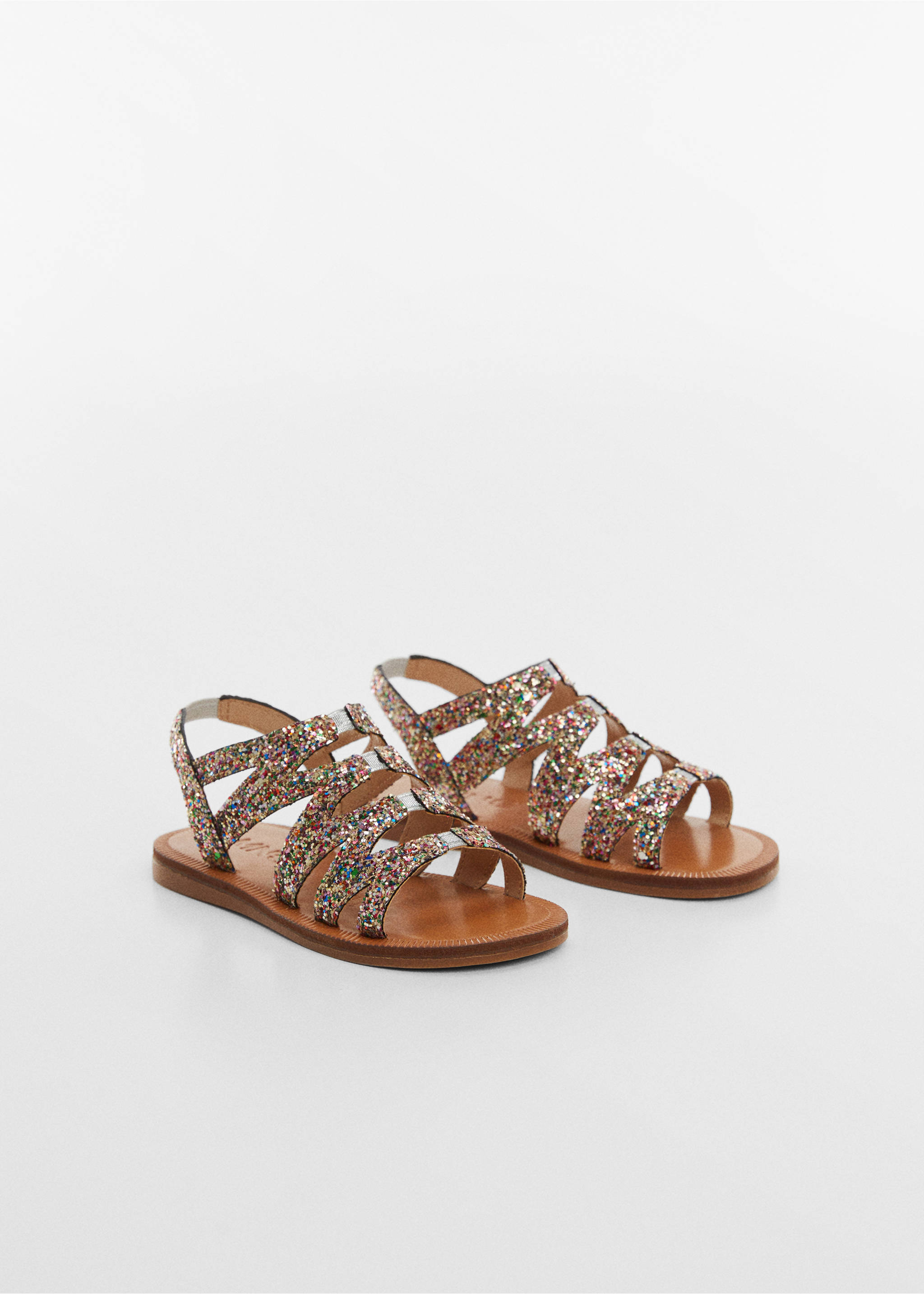 Sequin sandals - Medium plane, Pink. Ref: 67026327-00.