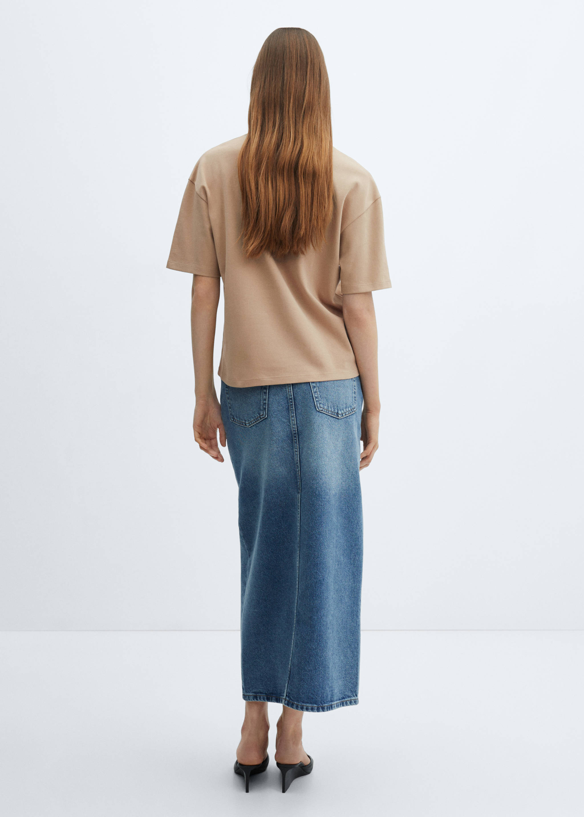 Oversize cotton T-shirt - Reverse of the article