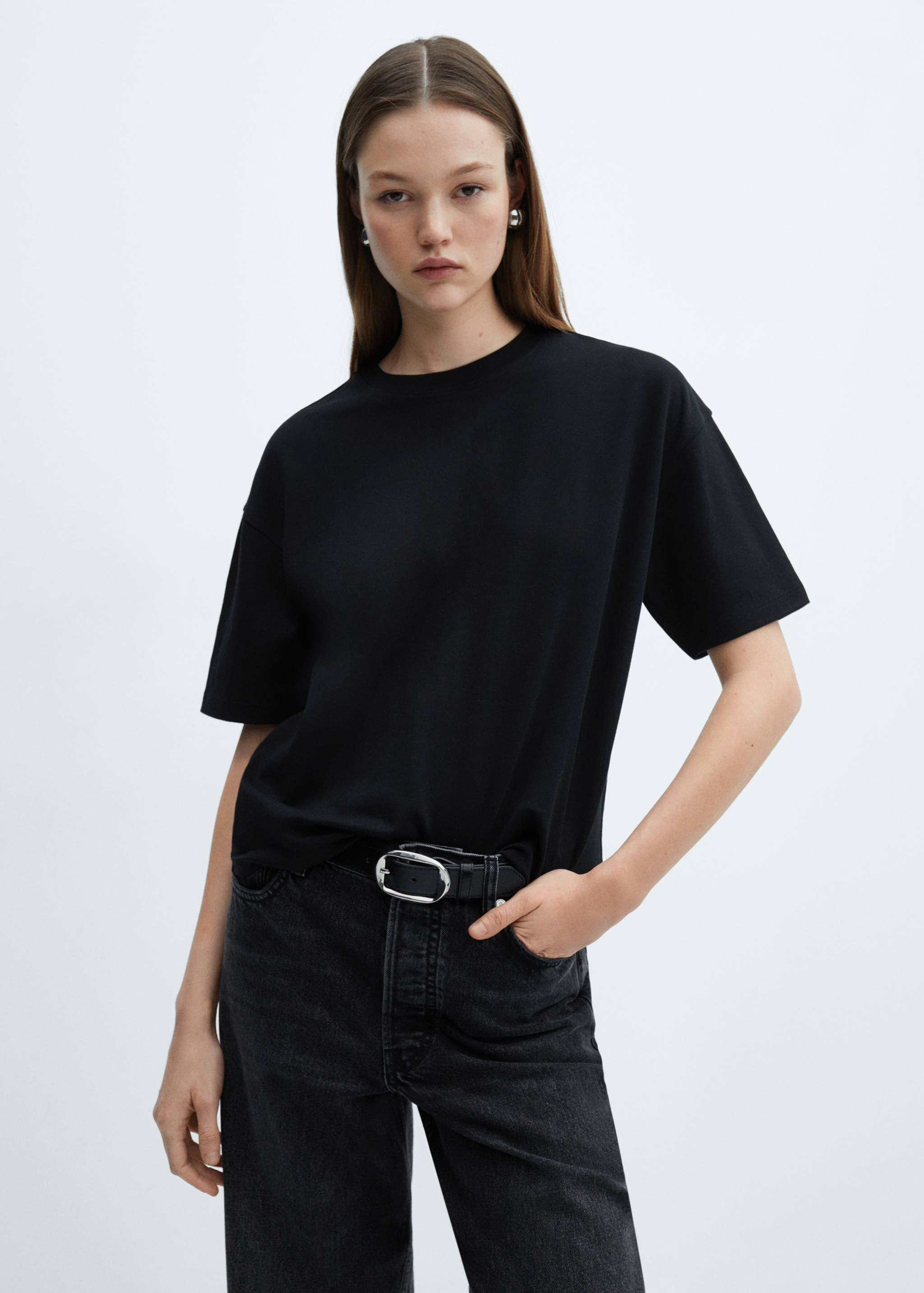 Oversize cotton T-shirt - Medium plane