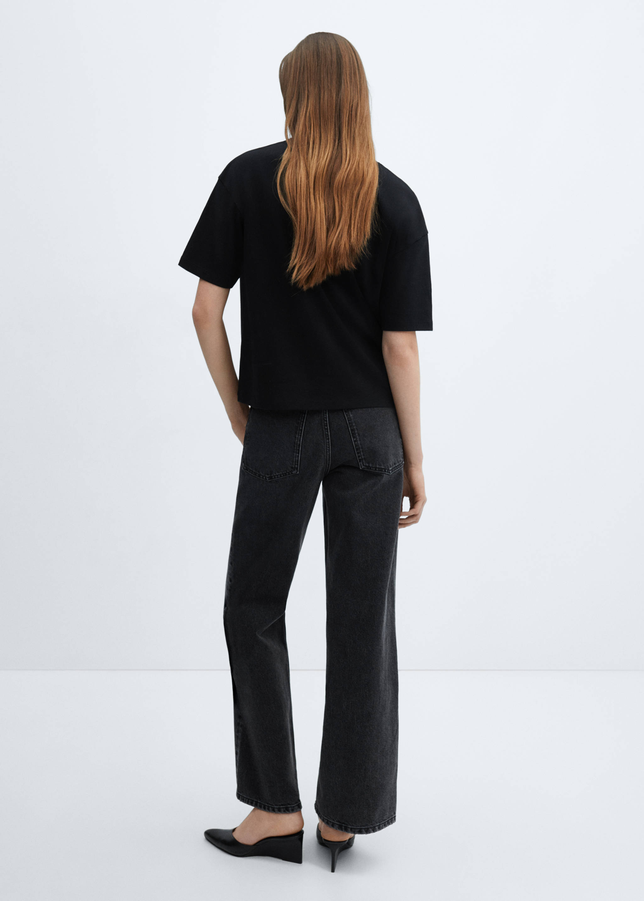 Oversize cotton T-shirt - Reverse of the article