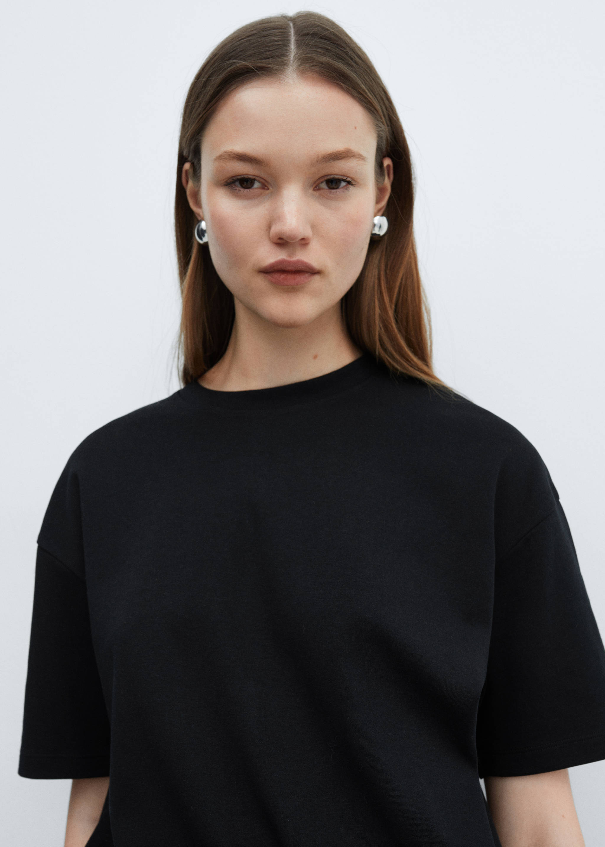 Oversize cotton T-shirt - Details of the article 1