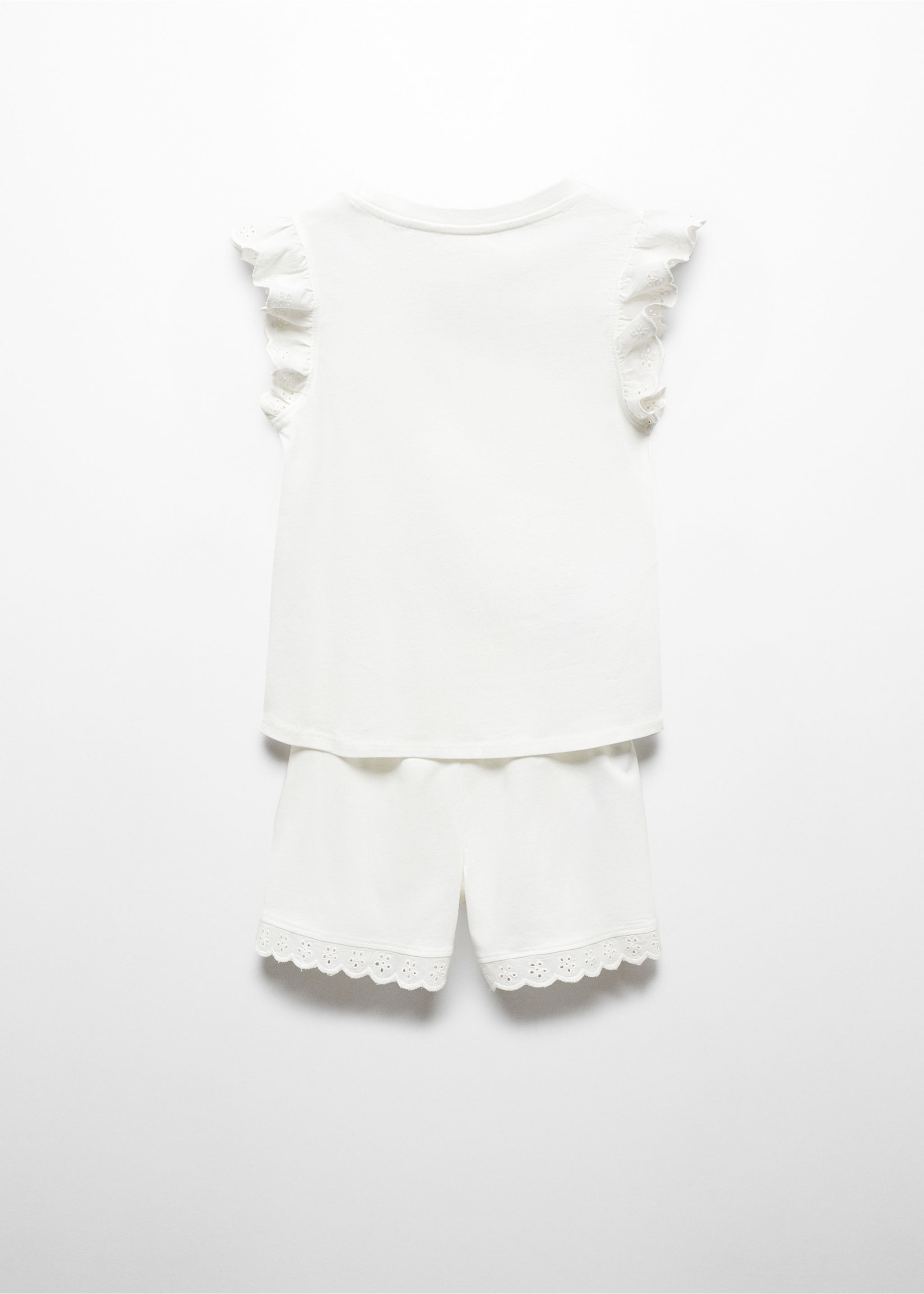 Ruffled cotton pyjamas - Reverse of the article