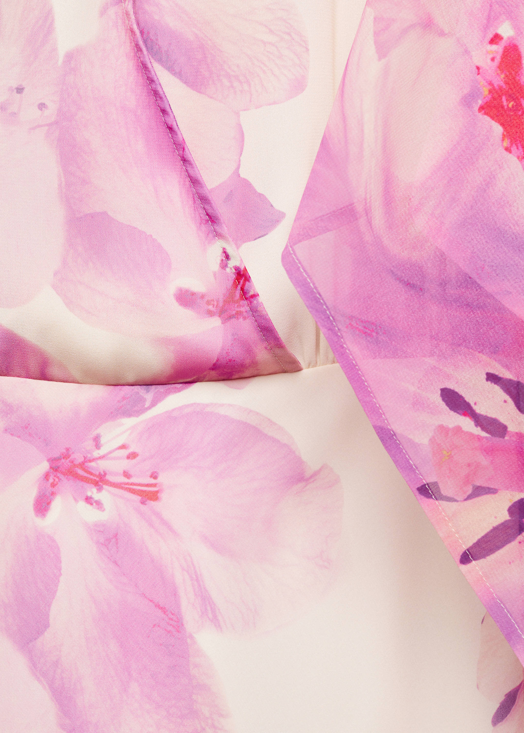 Φόρεμα φλοράλ κρουαζέ ντεκολτέ - Λεπτομέρεια του προϊόντος 8