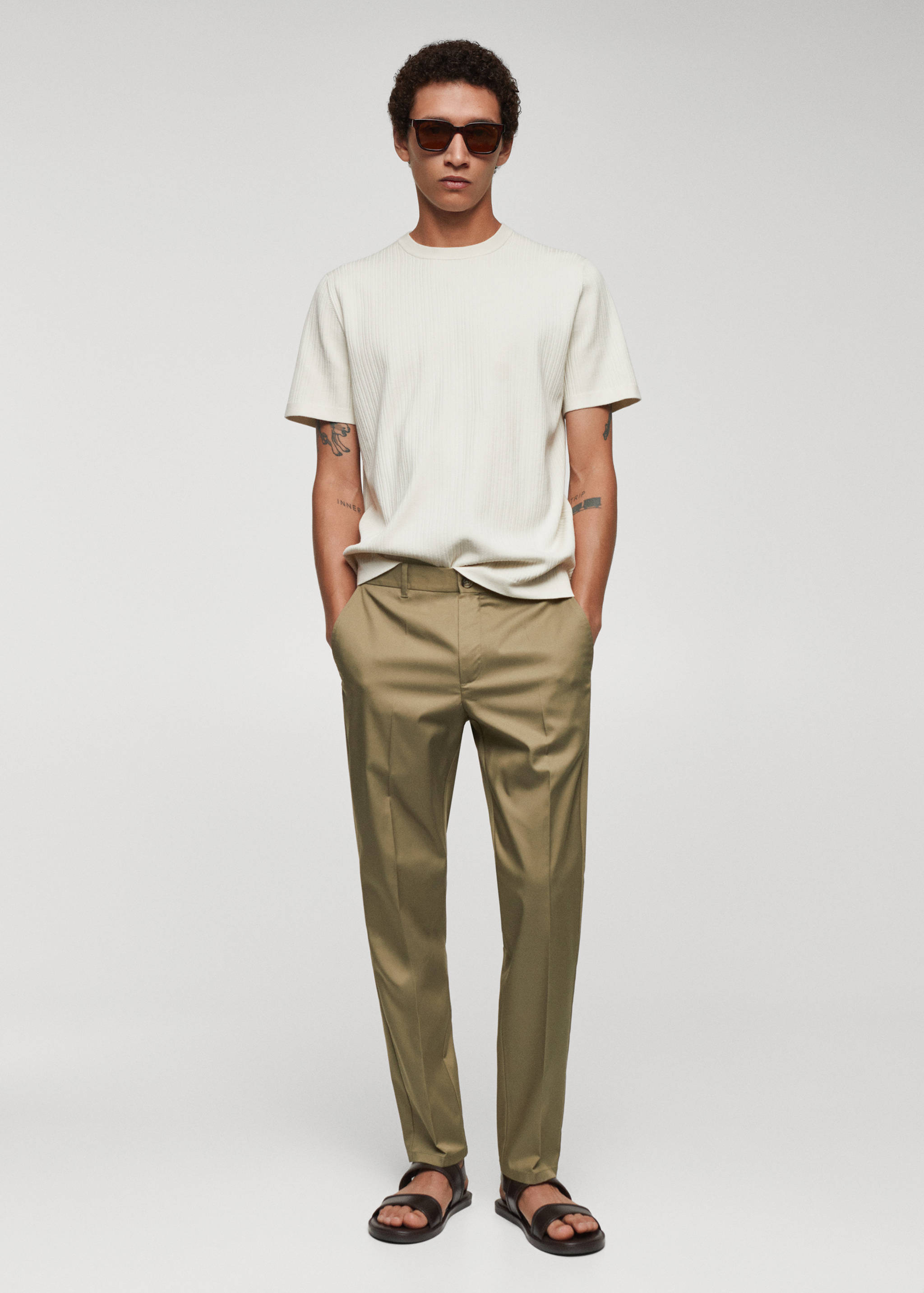 Slim Fit-Hose aus Lyocell - Allgemeine Ansicht