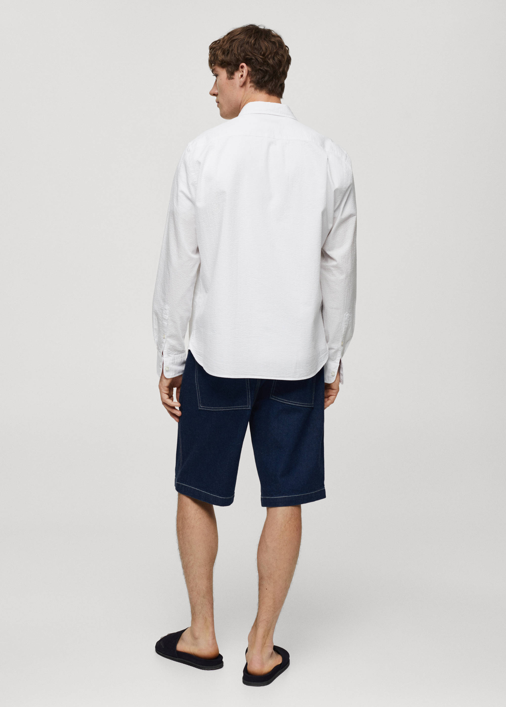 100% seersucker cotton shirt - Reverse of the article