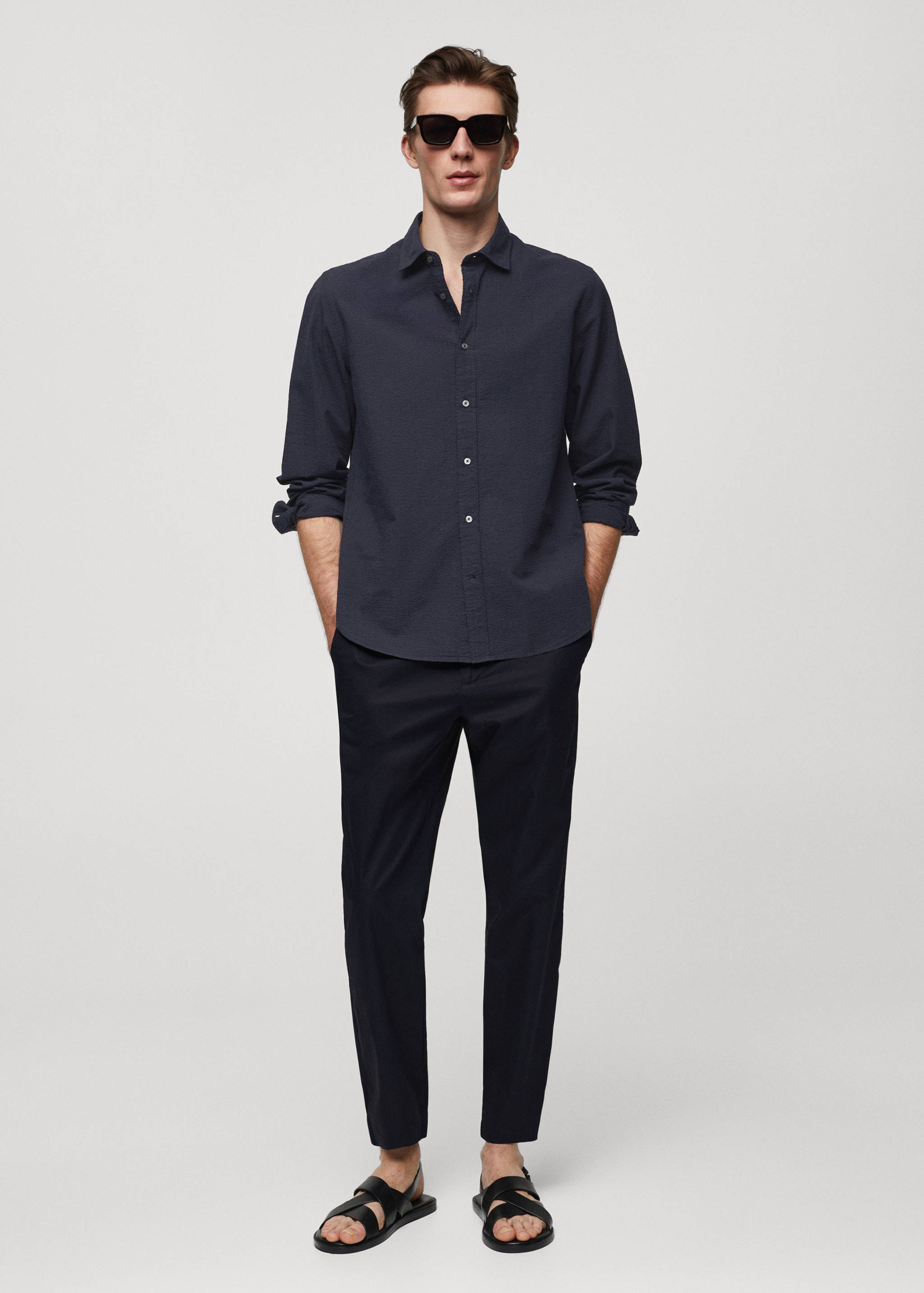 100% seersucker cotton shirt - General plane