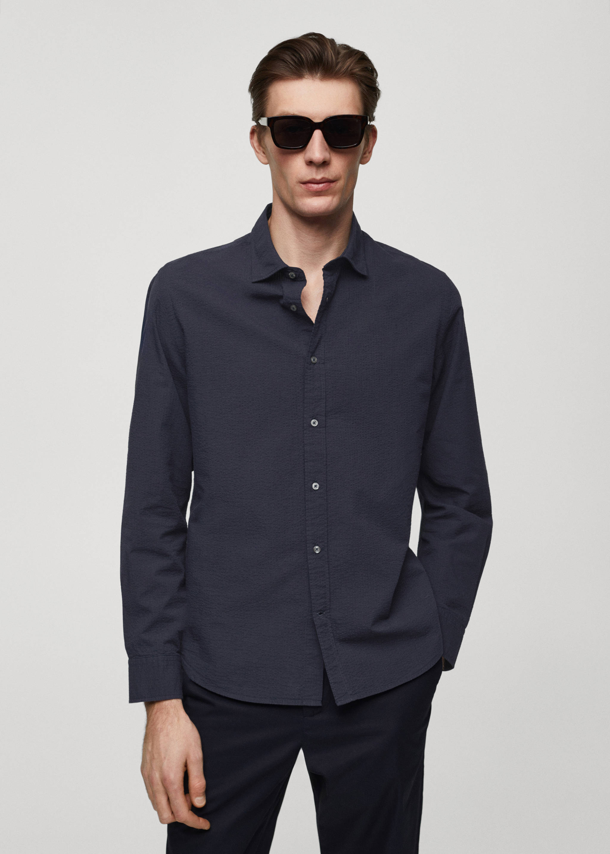 100% seersucker cotton shirt - Medium plane
