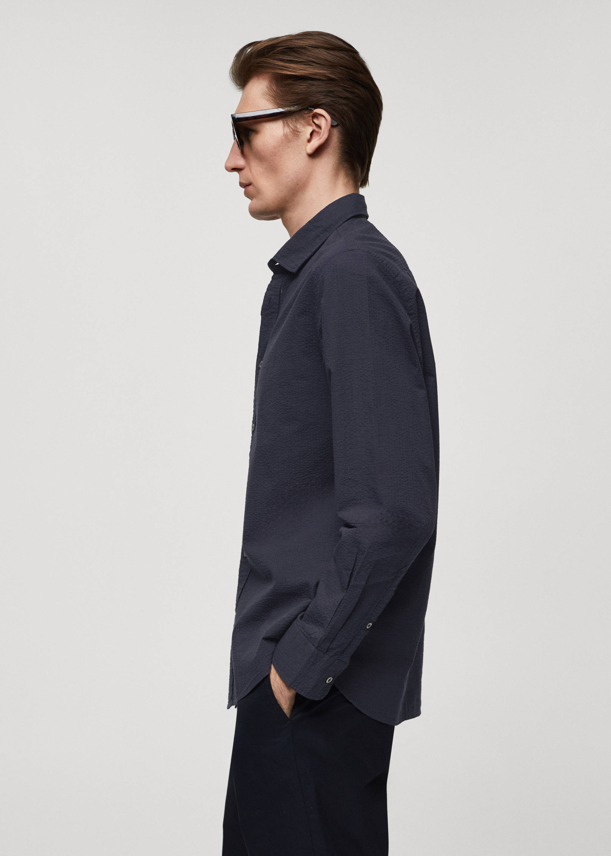 100% seersucker cotton shirt - Details of the article 2