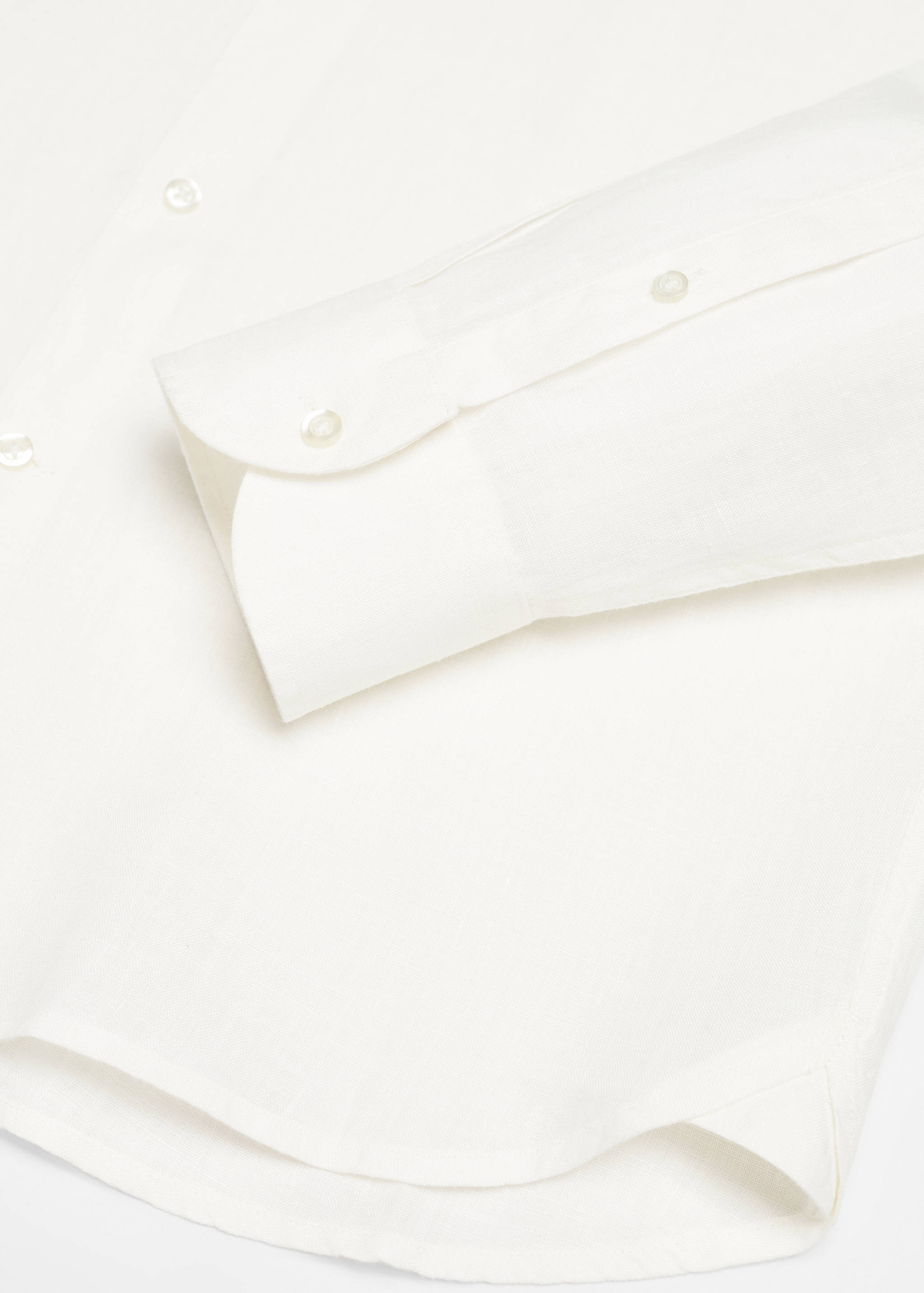 100% linen Mao collar shirt - Details of the article 8