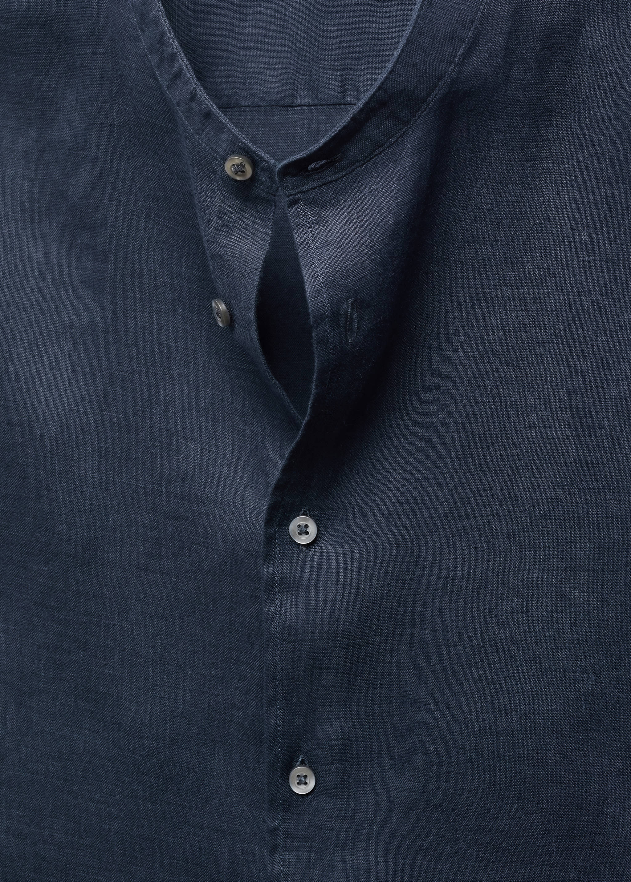 100% linen Mao collar shirt - Details of the article 8