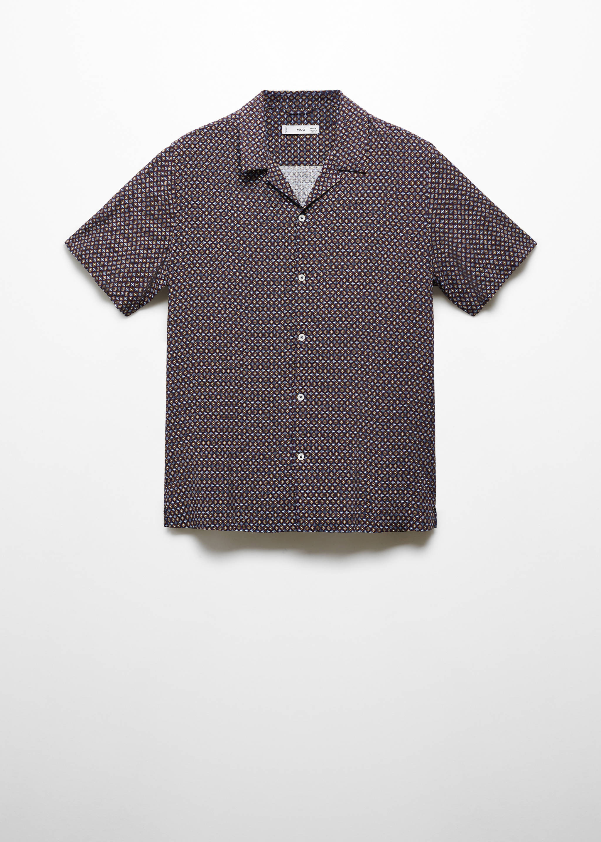 Regular-fit short-sleeved printed shirt - Article without model