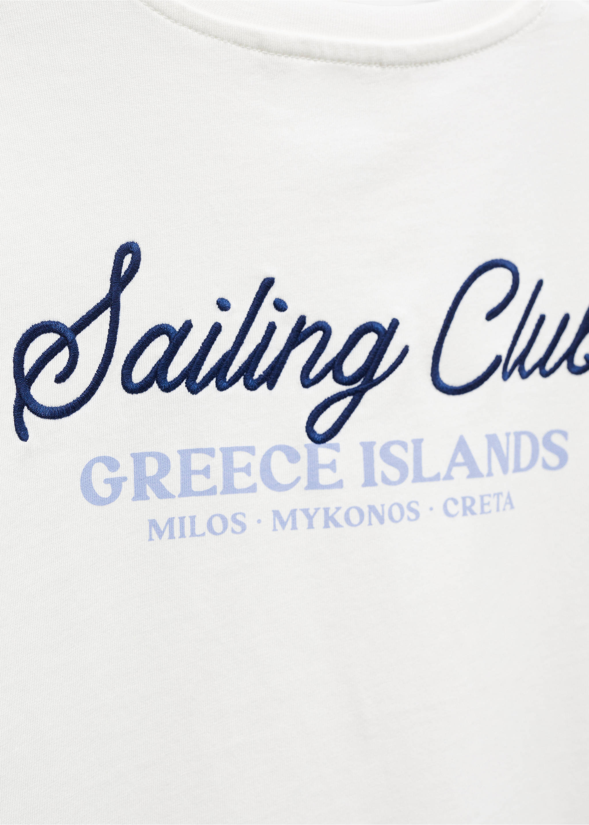 T-shirt message brodé - Détail de l'article 8, Blanc cassé. Ref: 67026734-00.