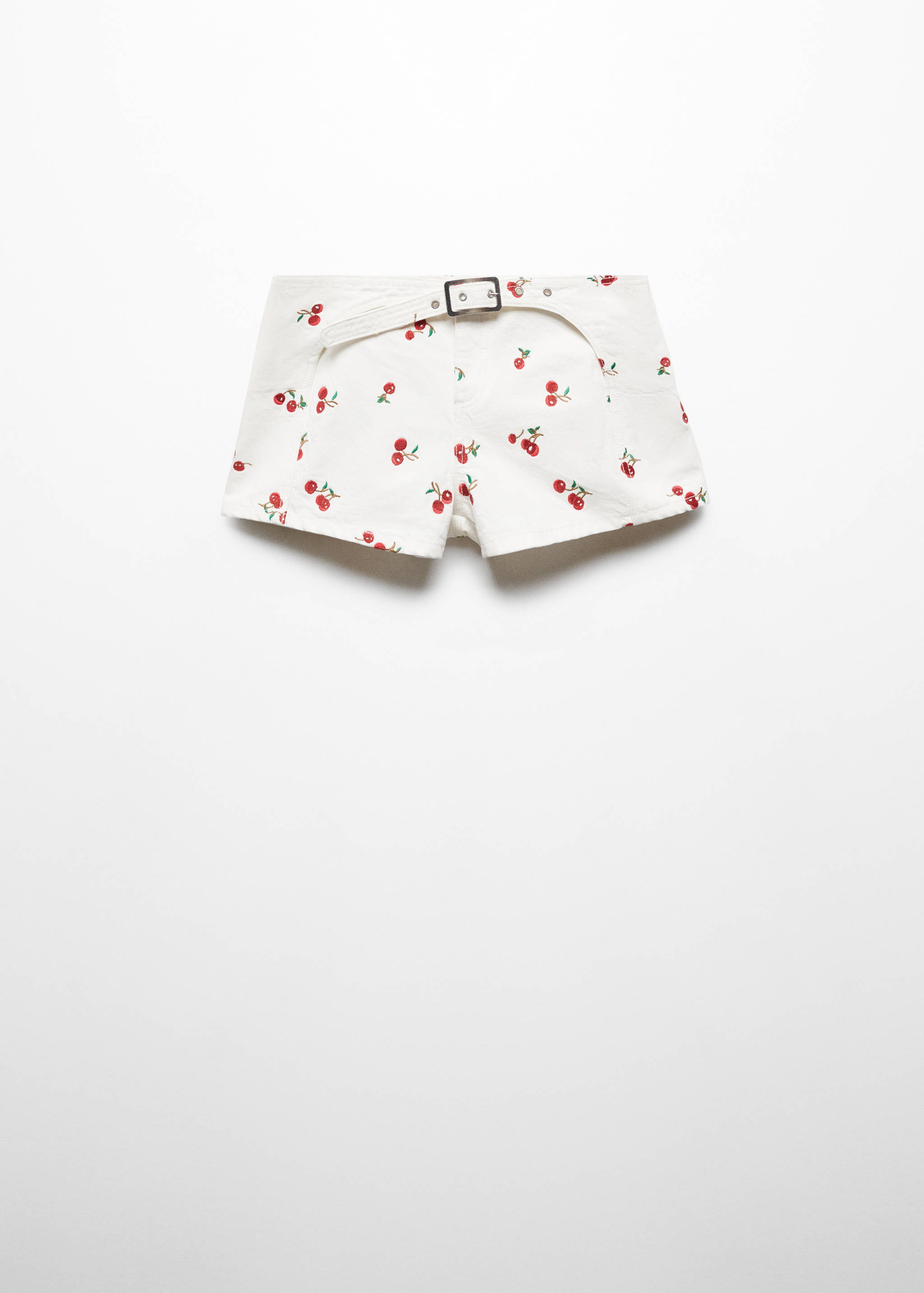 Belted embroidered shorts - Article without model
