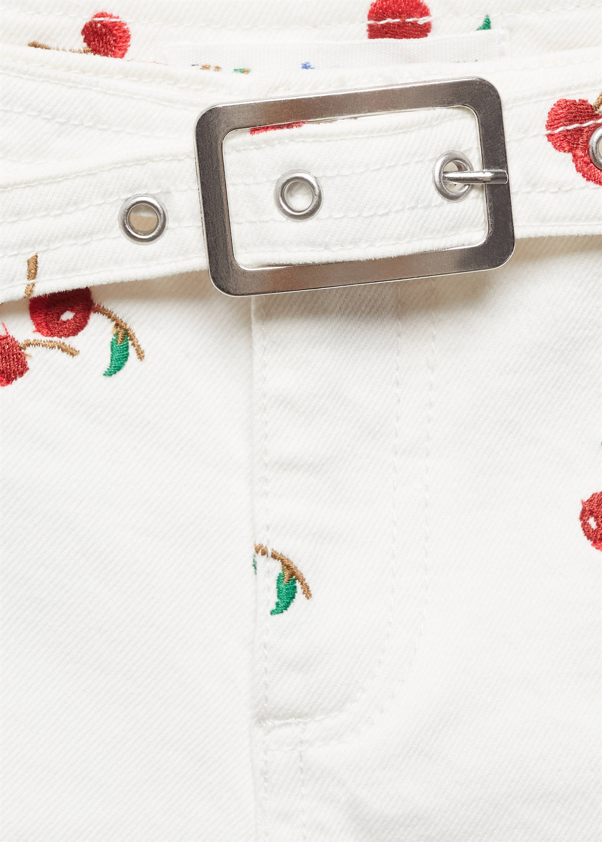 Belted embroidered shorts - Details of the article 8