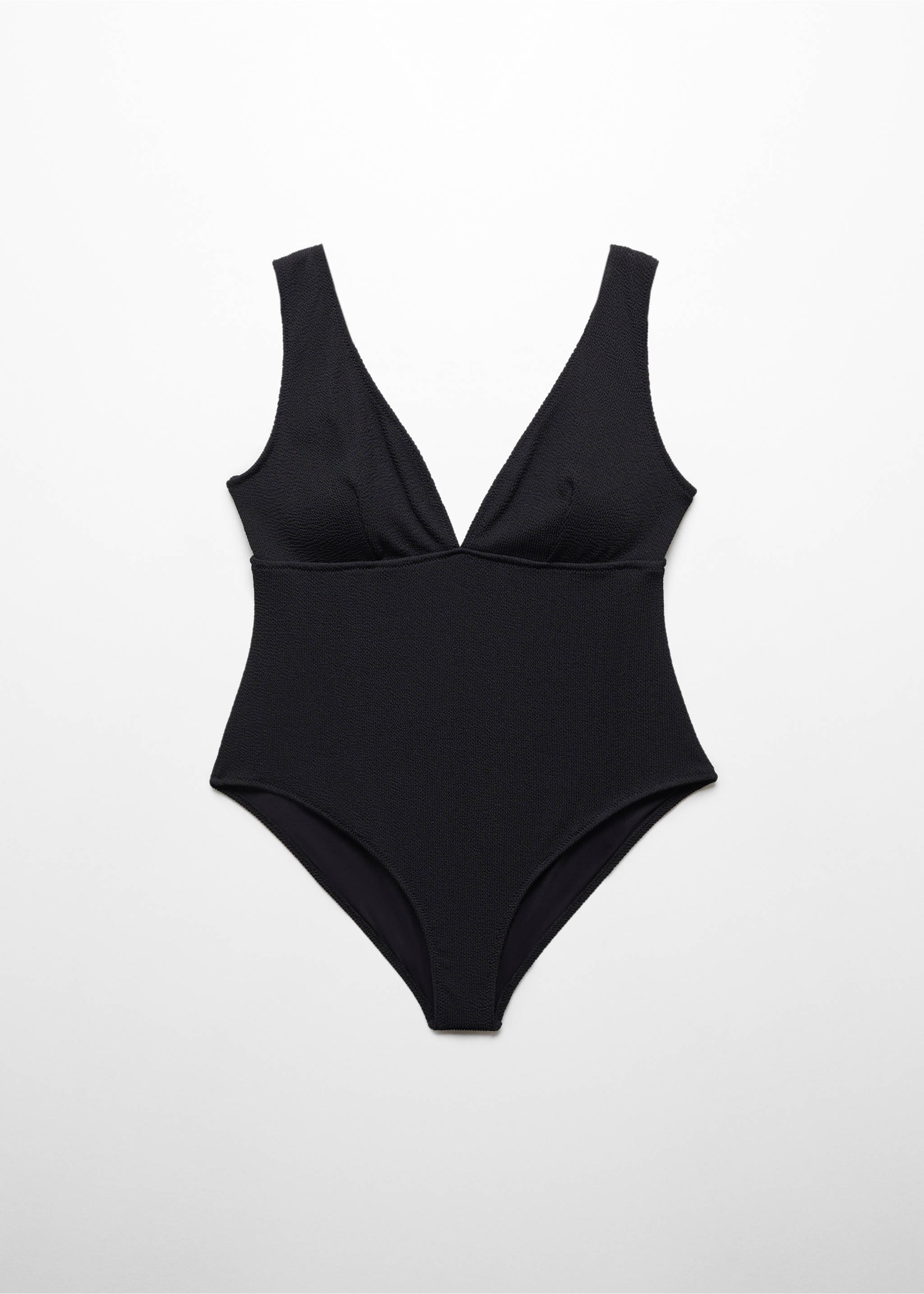 V-neck swimsuit - Article without model, Black. Ref: 67026739-00.