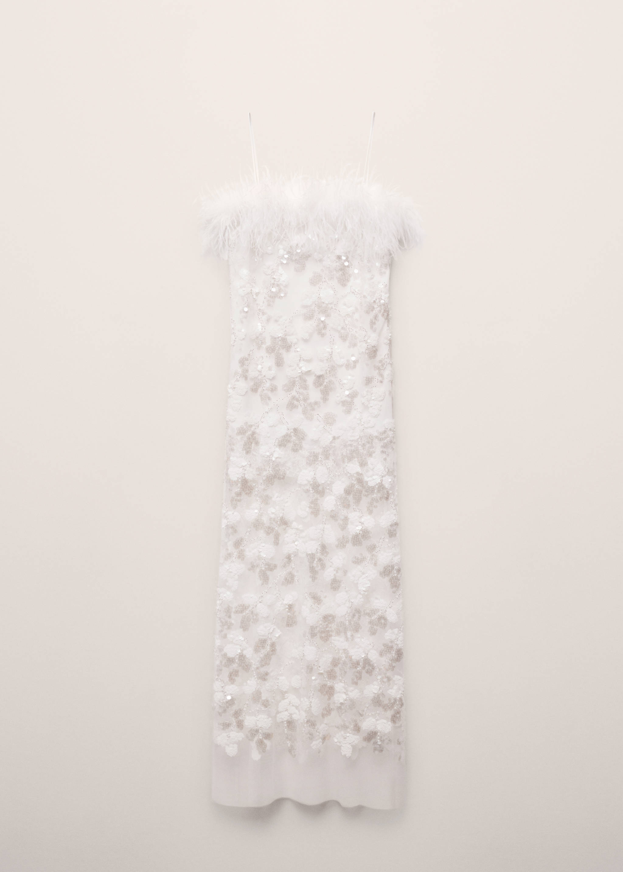 Sukienka z cekinami i piórami - Artykuł bez modela/modelki