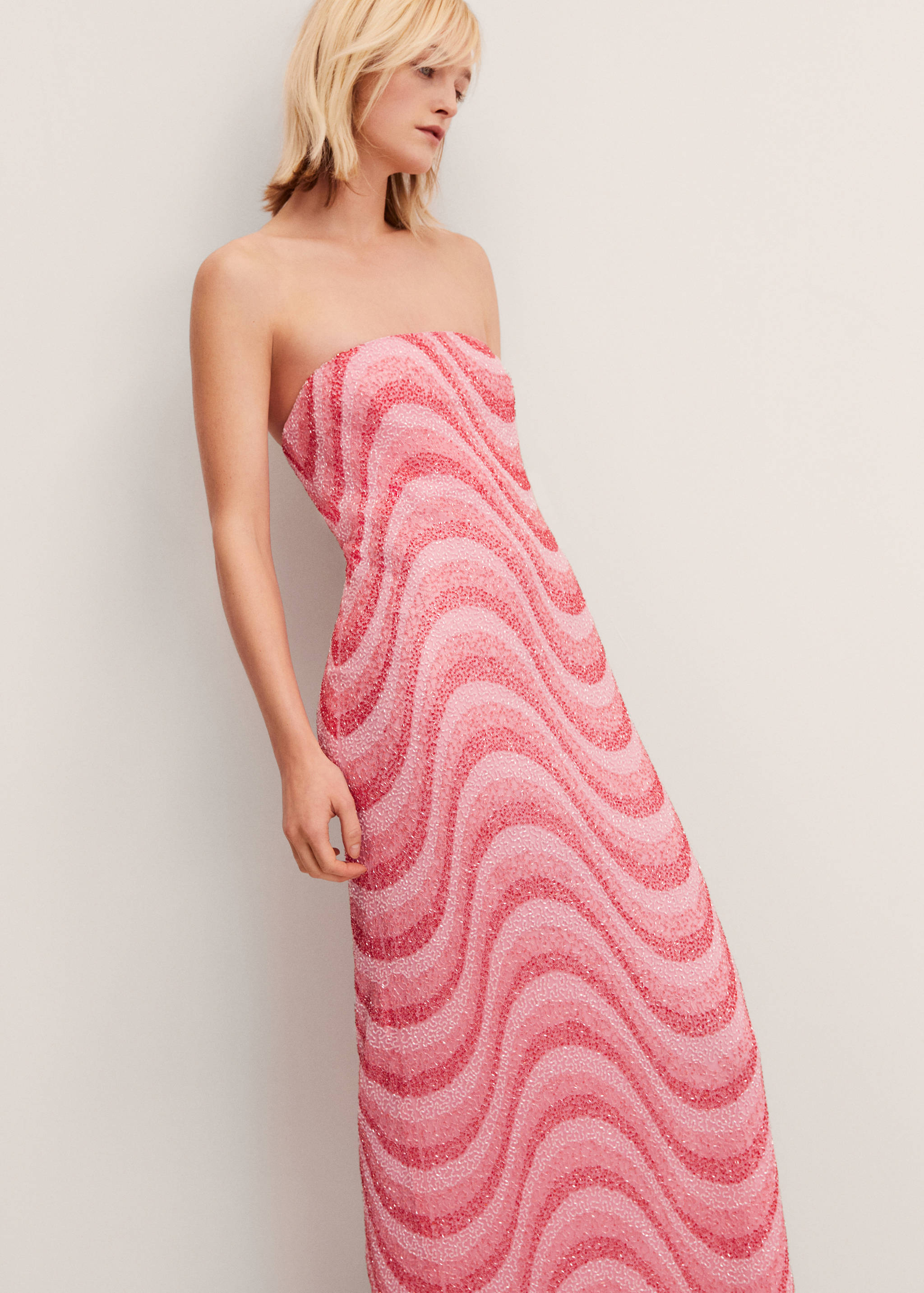 Strapless beaded dress - Medium plane