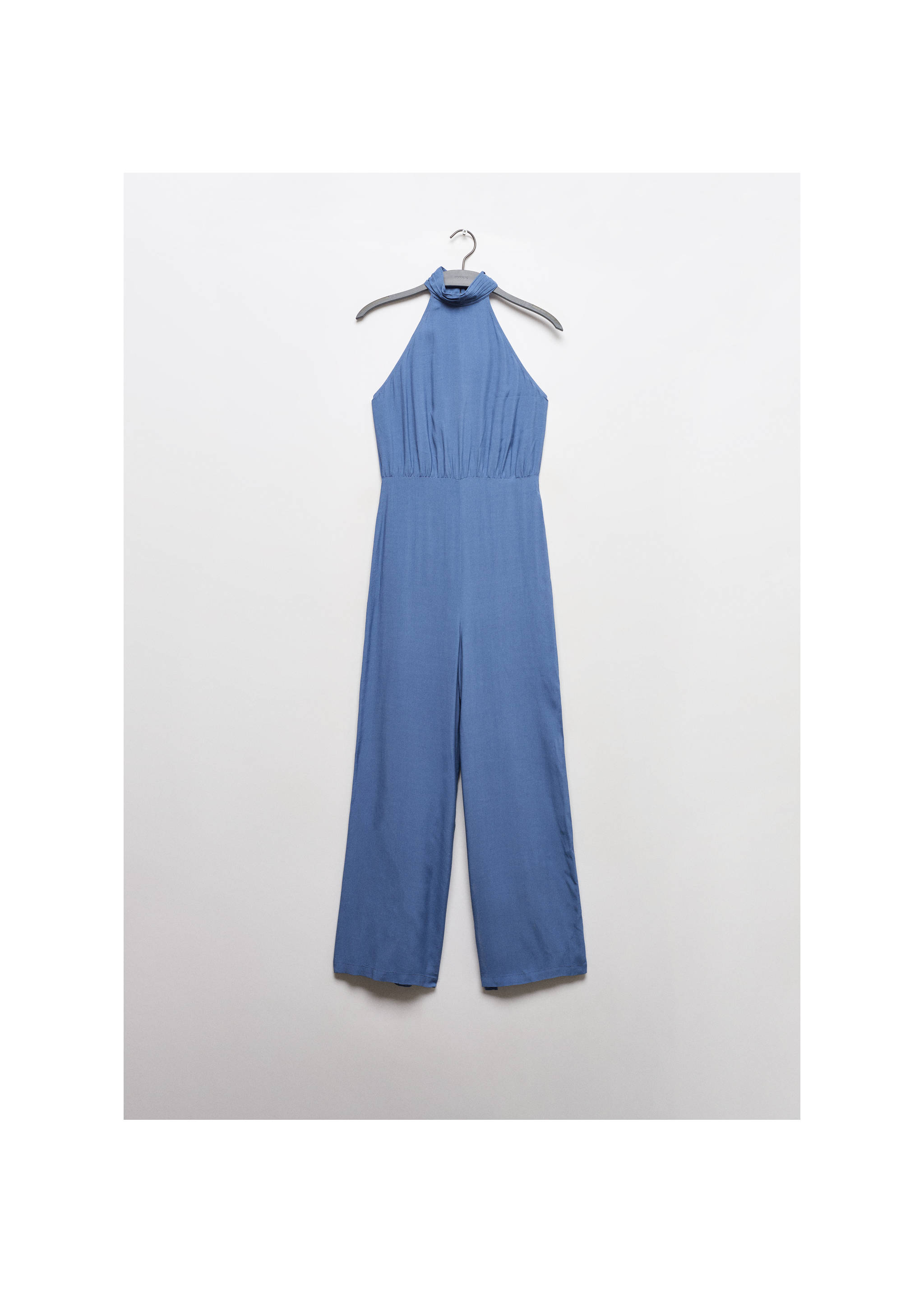 Langer Neckholder-Jumpsuit - Artikel ohne Model, Blau. Ref: 67026745-00.