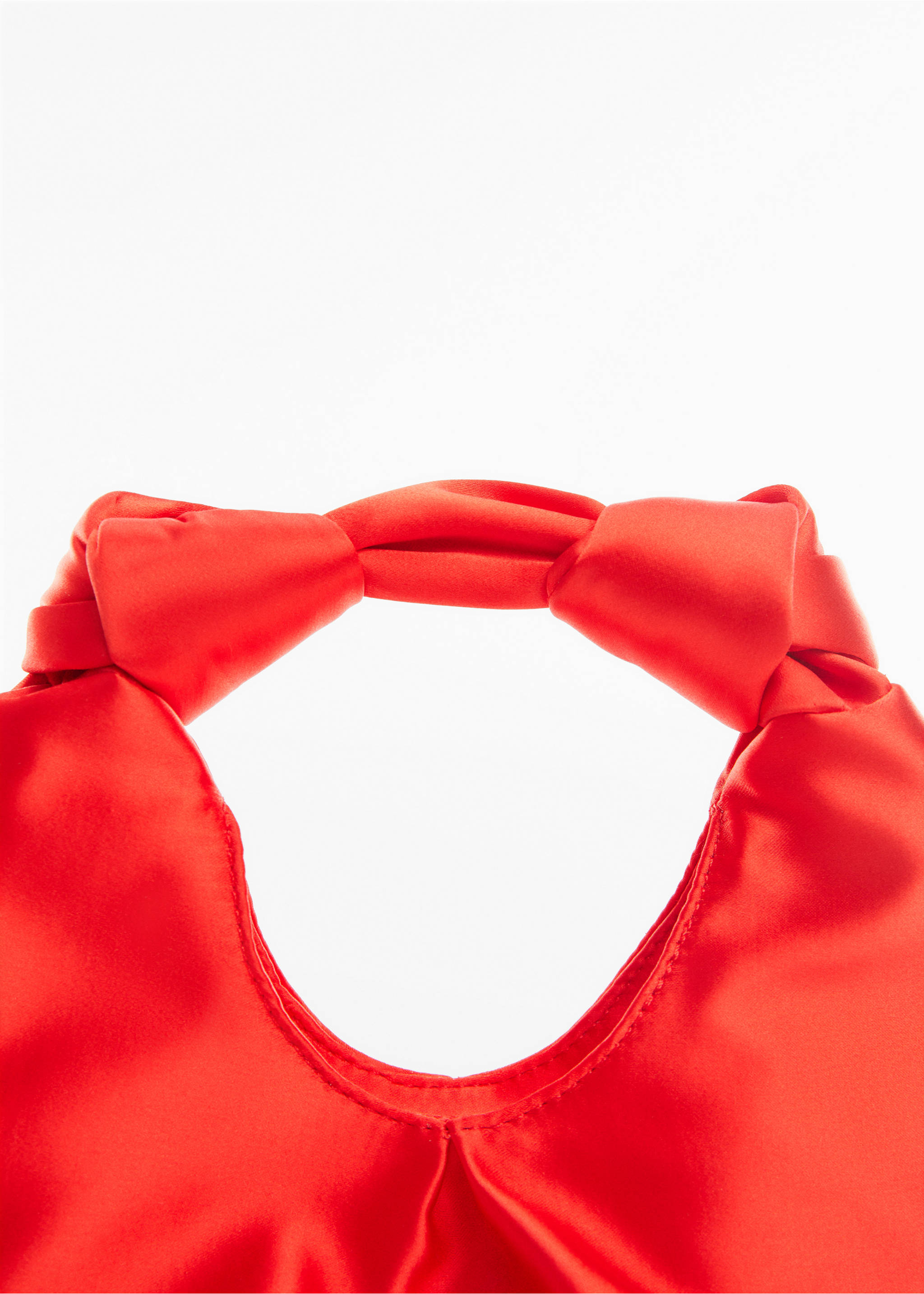 Sac porté main satiné - Détail de l'article 1, Corail. Ref: 67026746-00.