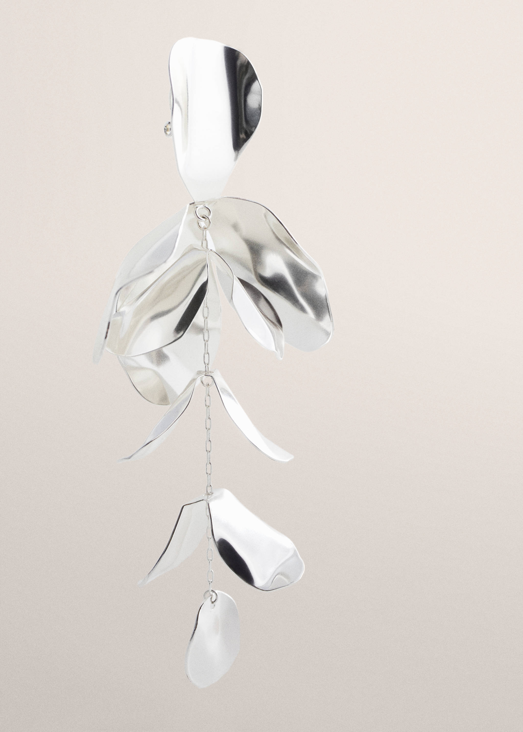 Leaves pendant earrings - Medium plane