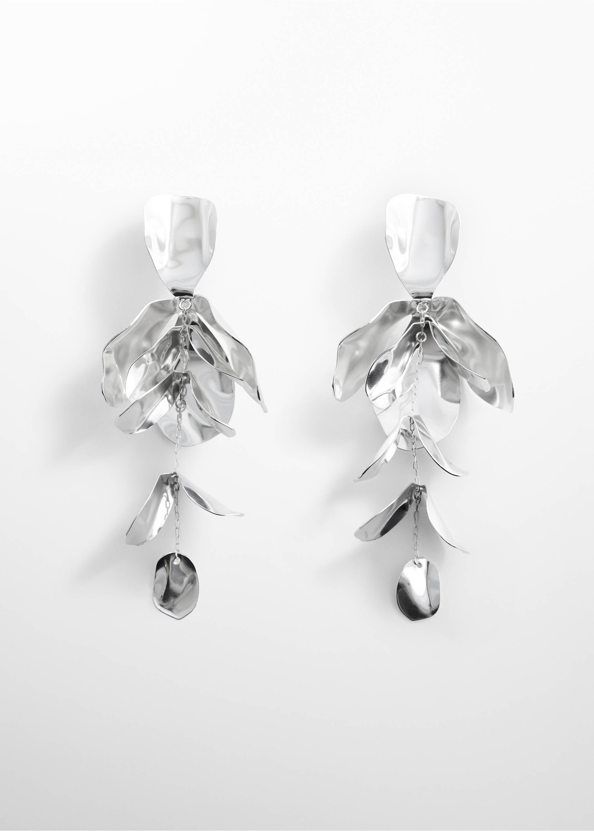 Leaves pendant earrings - Article without model, Silver. Ref: 67026748-00.