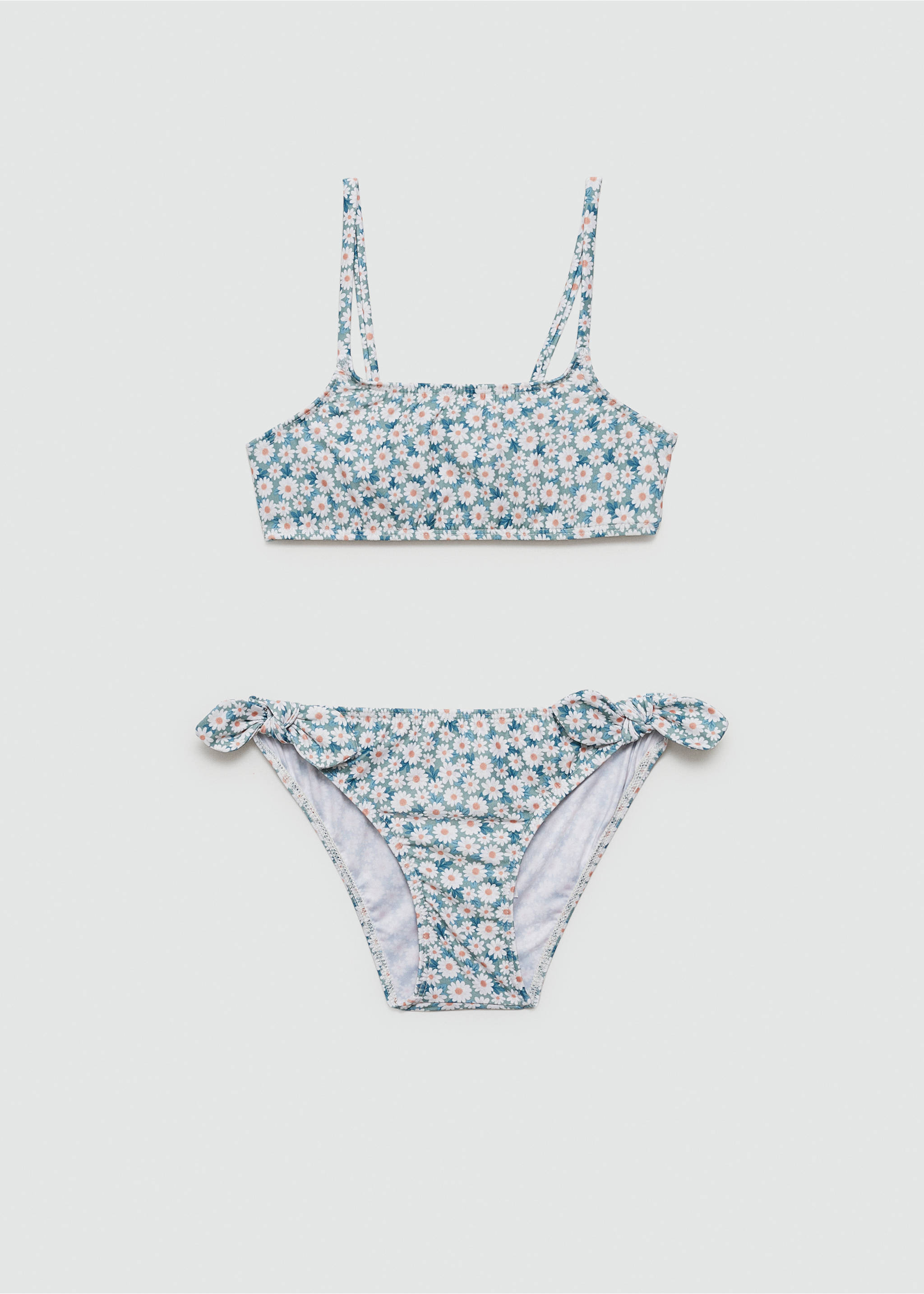 Bikini mit Blumenmuster - Artikel ohne Model, Pastellgrün. Ref: 67026754-00.