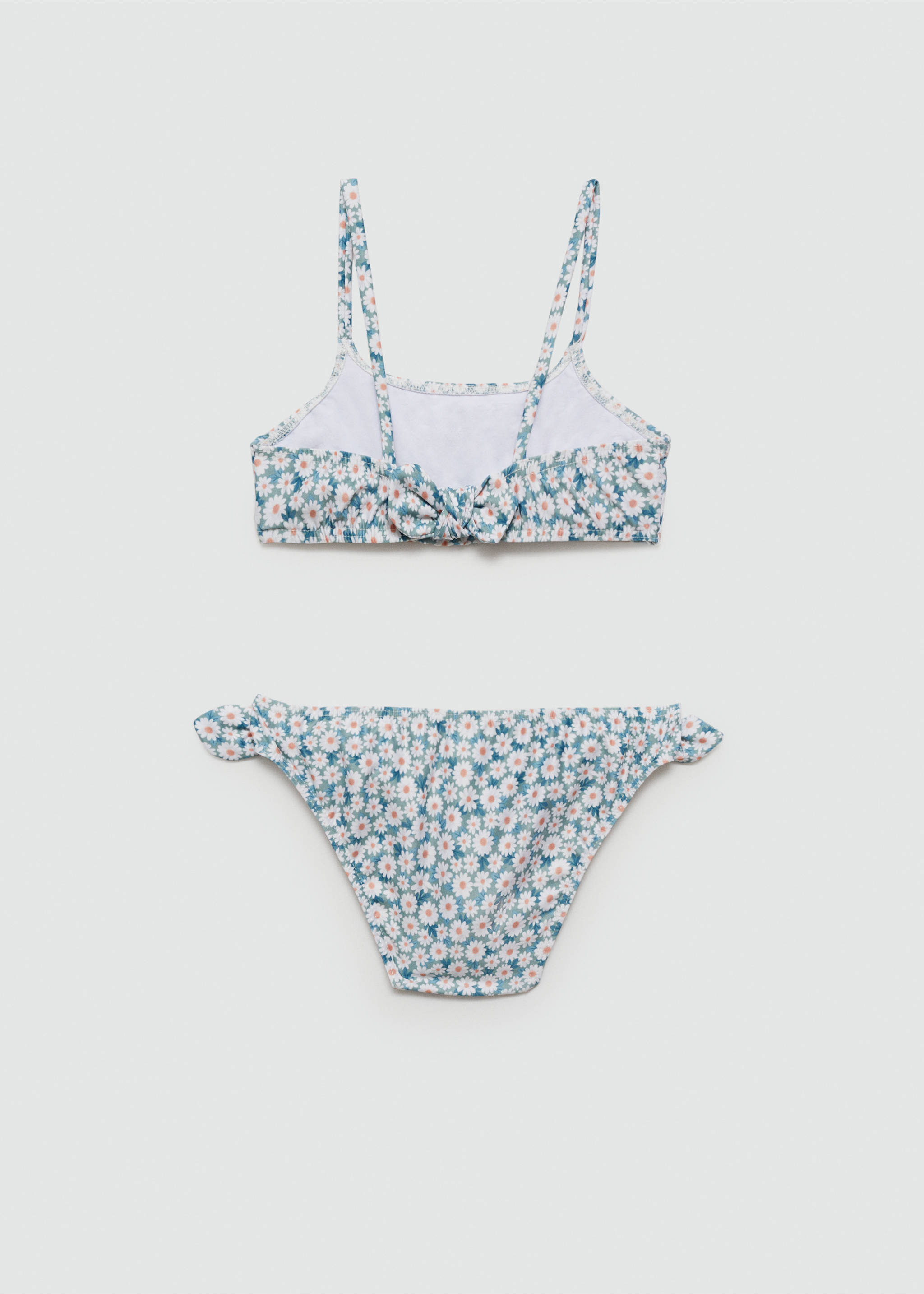 Bikini mit Blumenmuster - Rückseite des Artikels, Pastellgrün. Ref: 67026754-00.