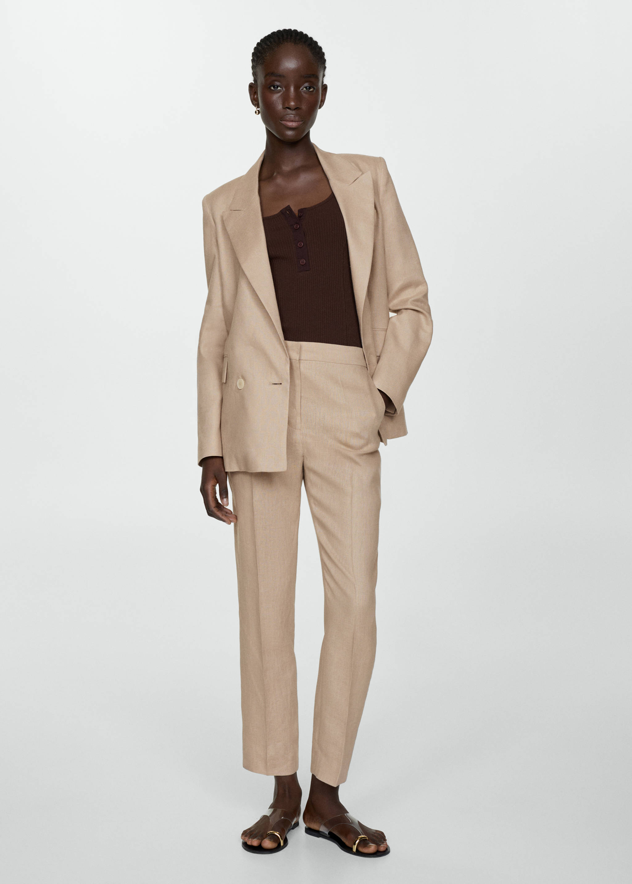 100% linen trousers - General plane