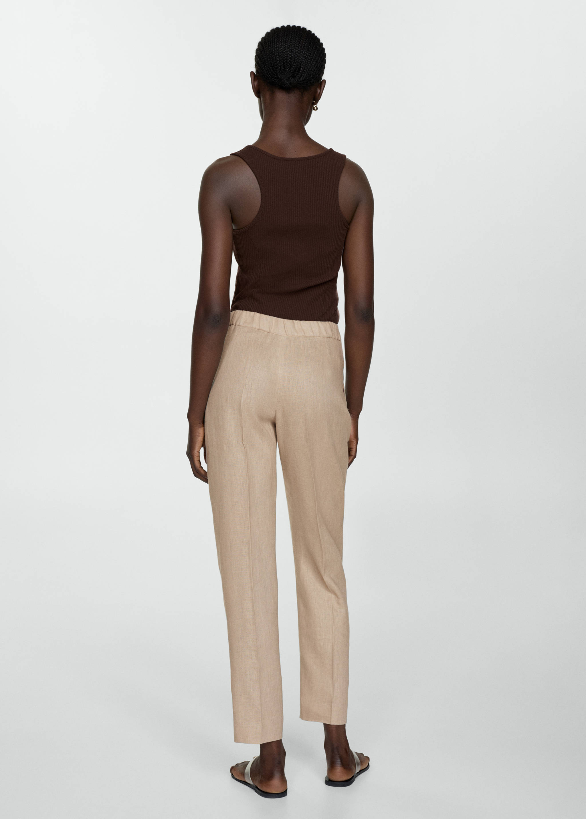 100% linen trousers - Reverse of the article