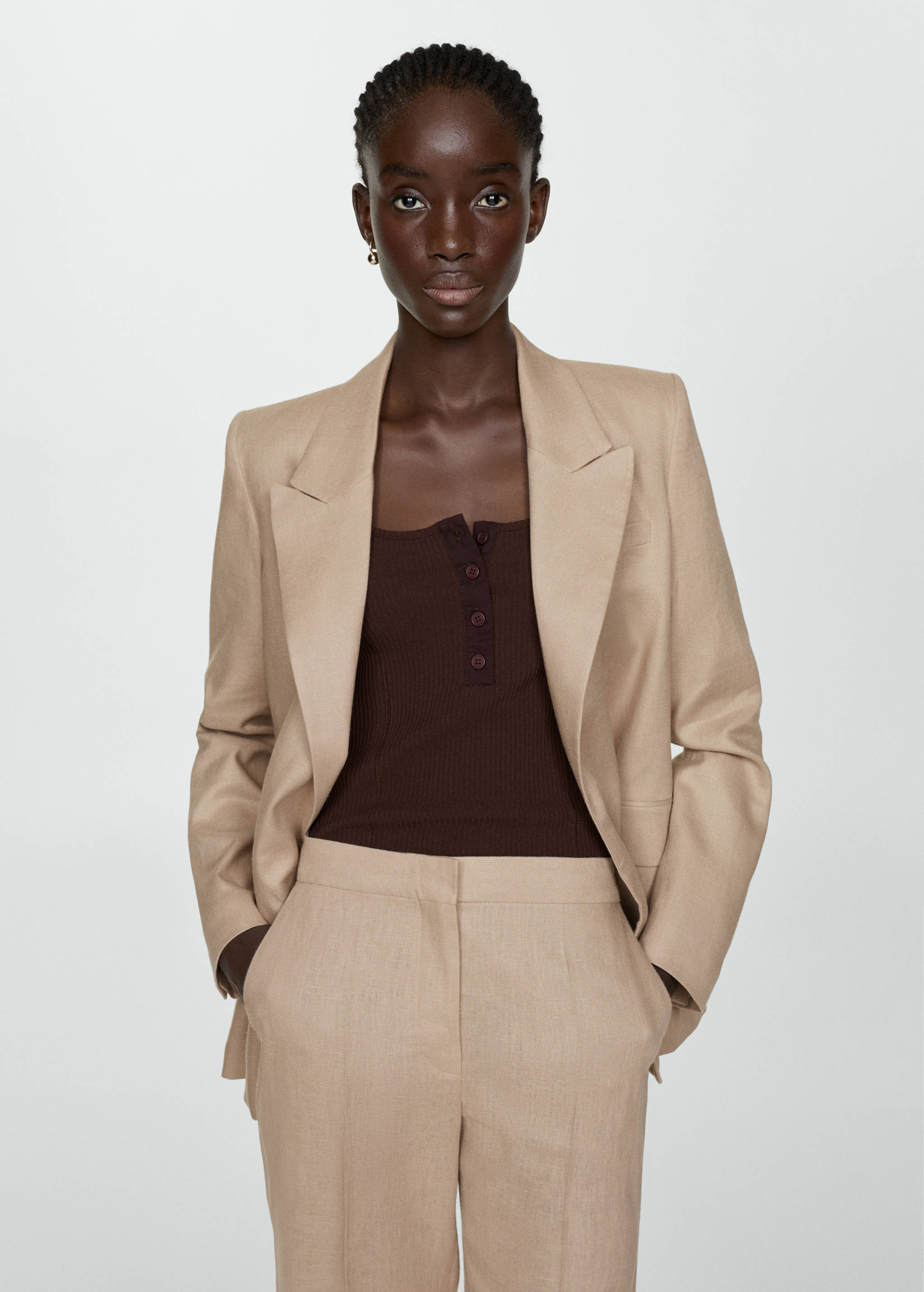 100% linen trousers - Details of the article 1