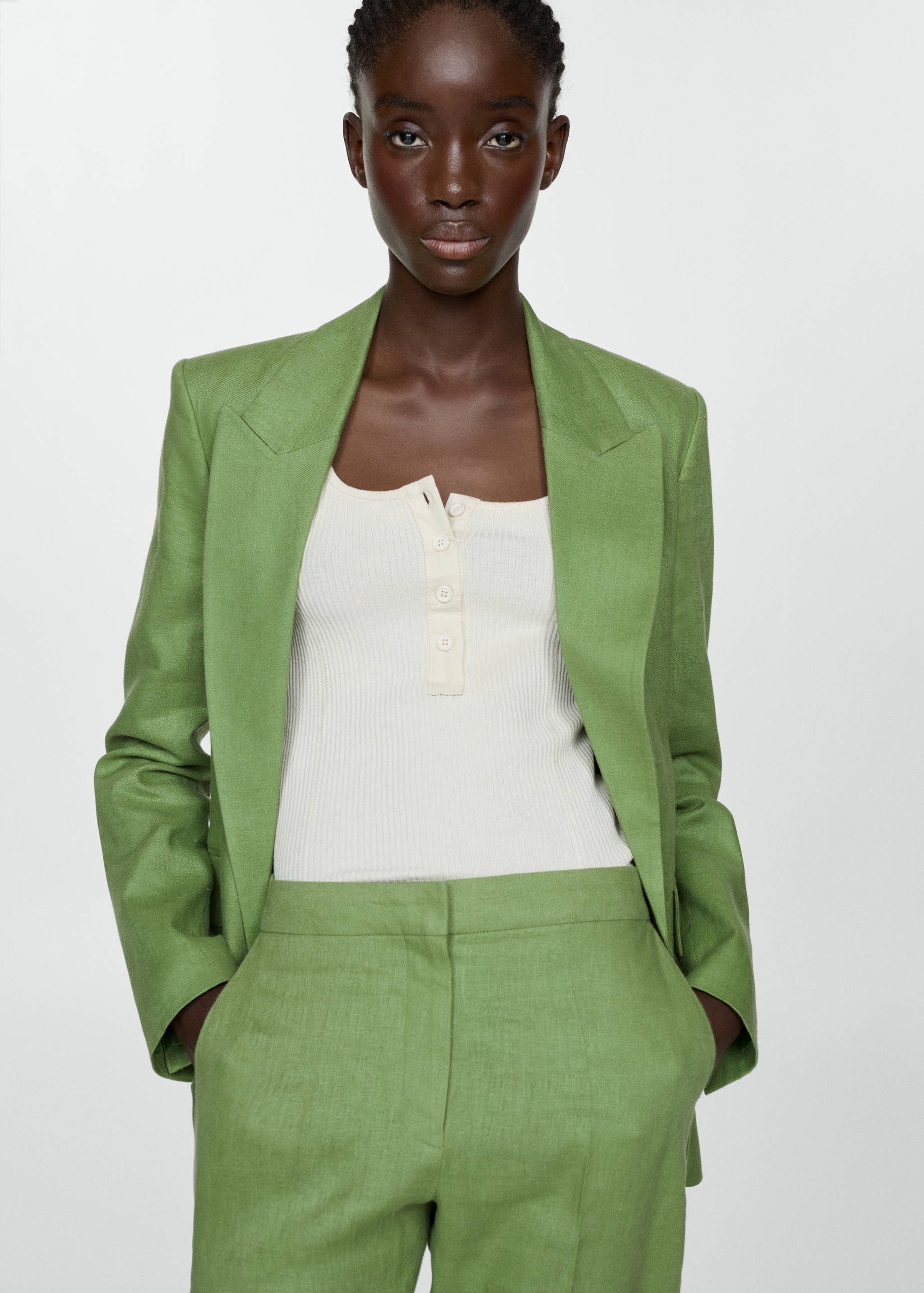 100% linen trousers - Details of the article 1