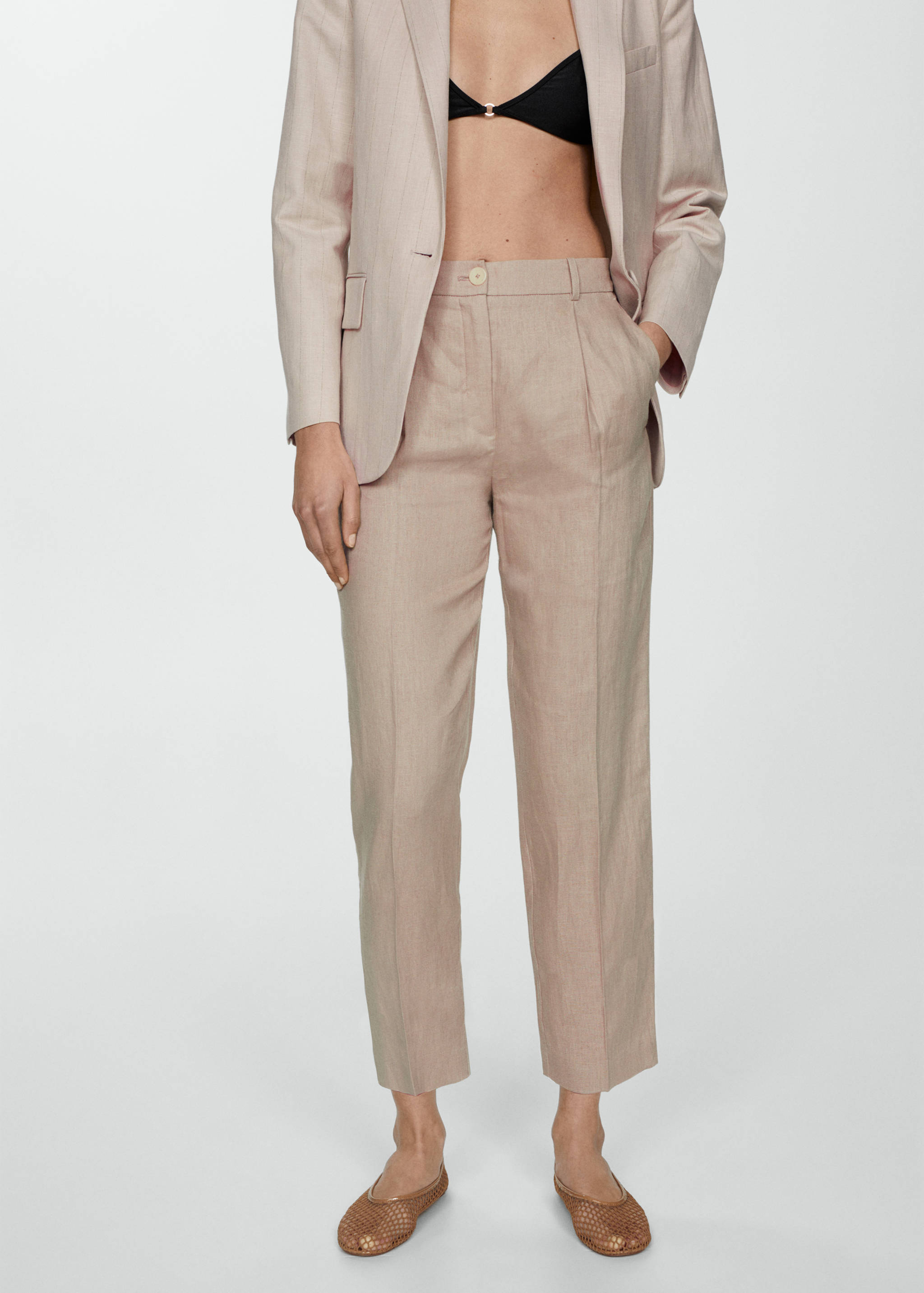 Leinenhose in 7/8-Länge - Mittlere Ansicht