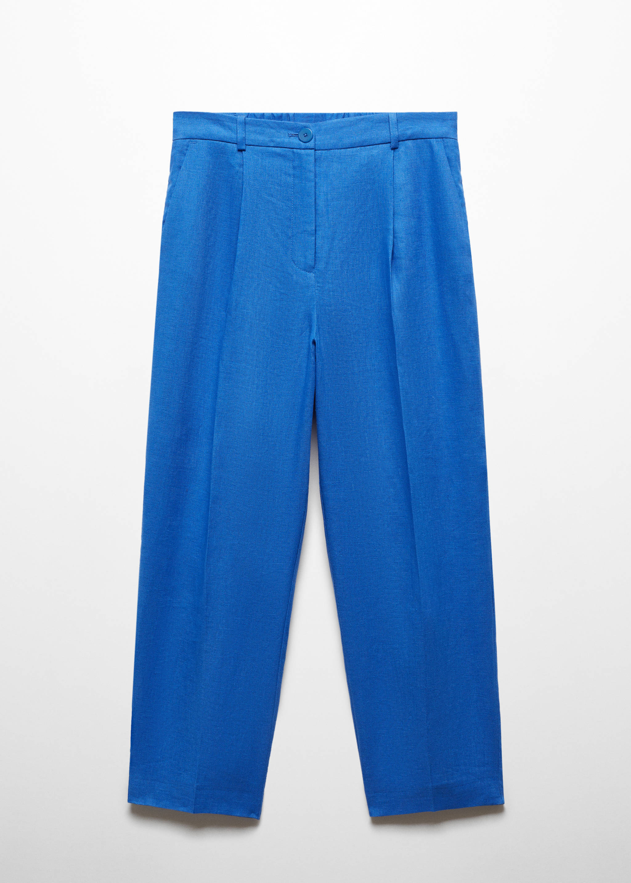 Cropped linen-blend trousers - Article without model
