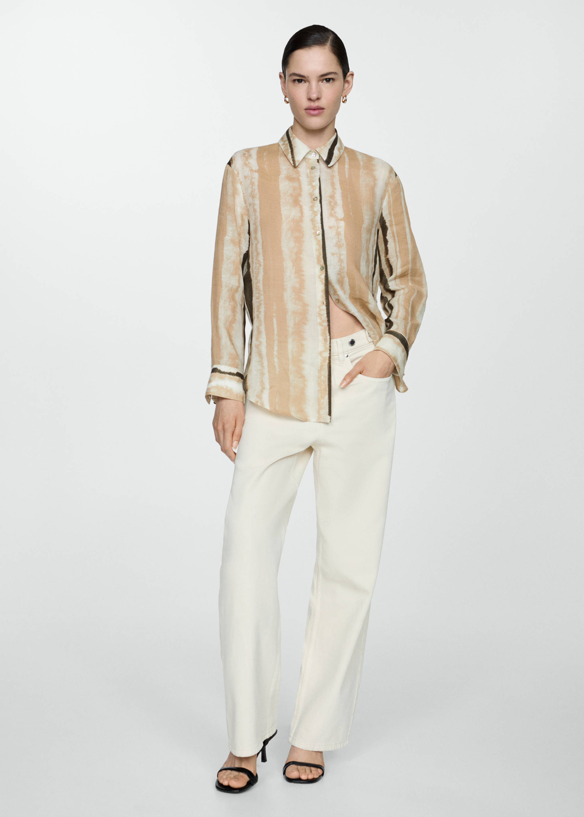 Chemise imprimée 100 % ramie - Plan général