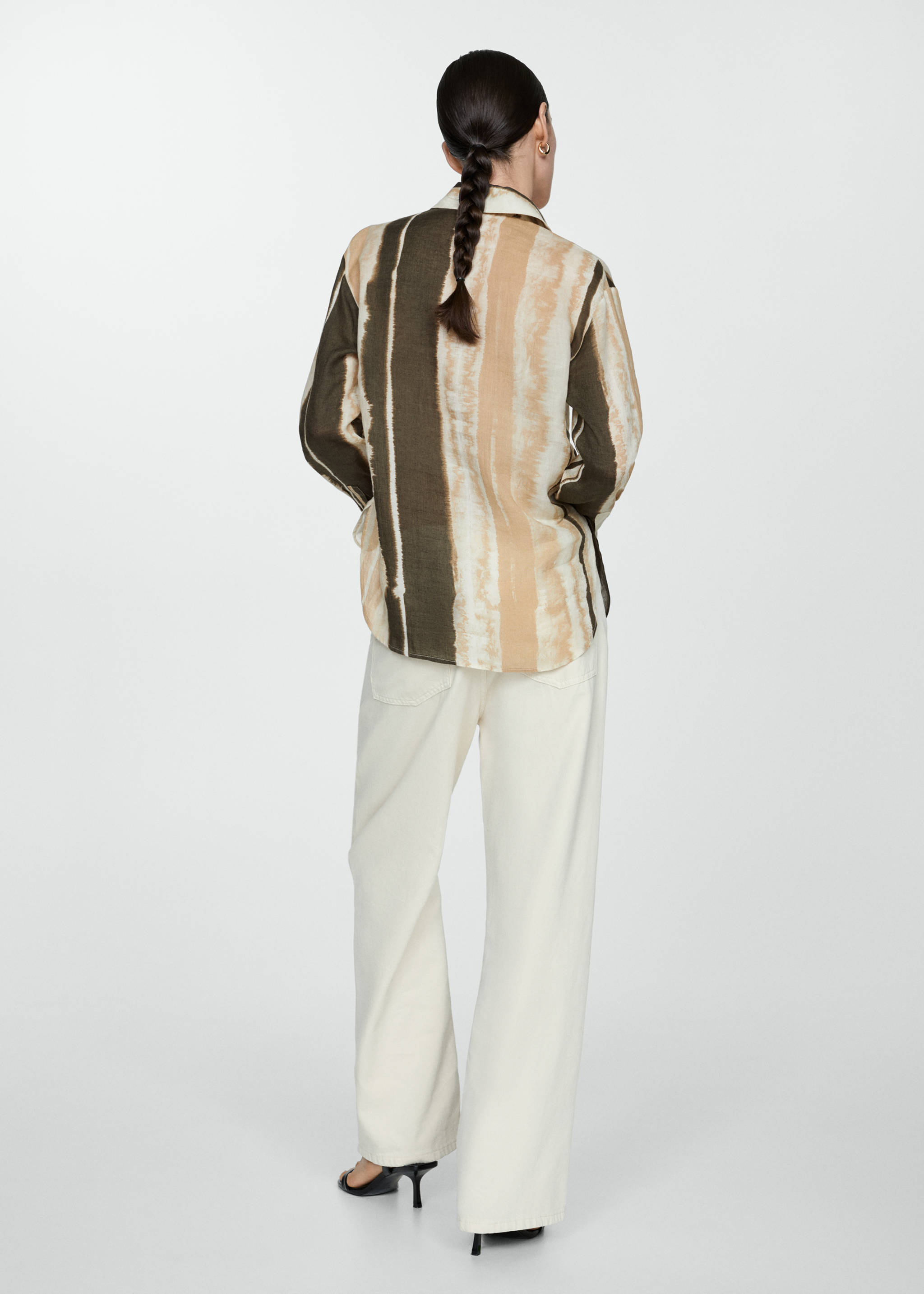 Chemise imprimée 100 % ramie - Verso de l’article