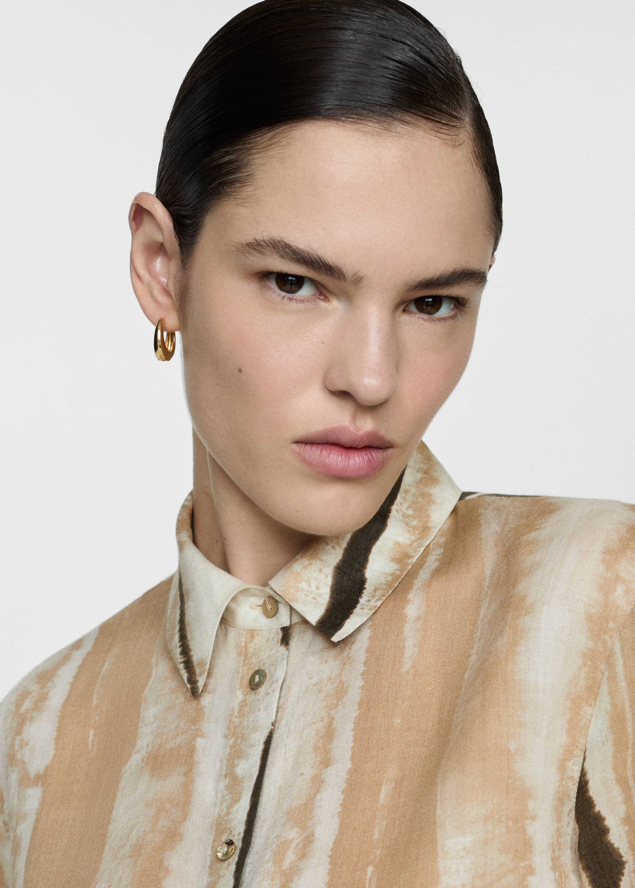 Chemise imprimée 100 % ramie - Détail de l'article 1