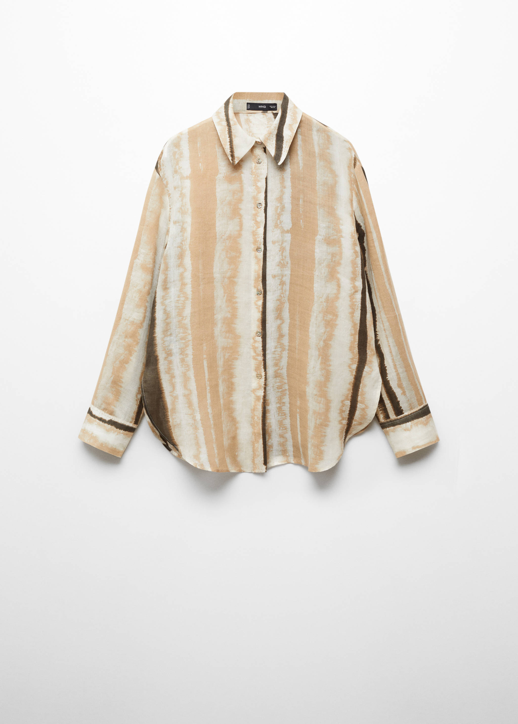 Chemise imprimée 100 % ramie - Article sans modèle