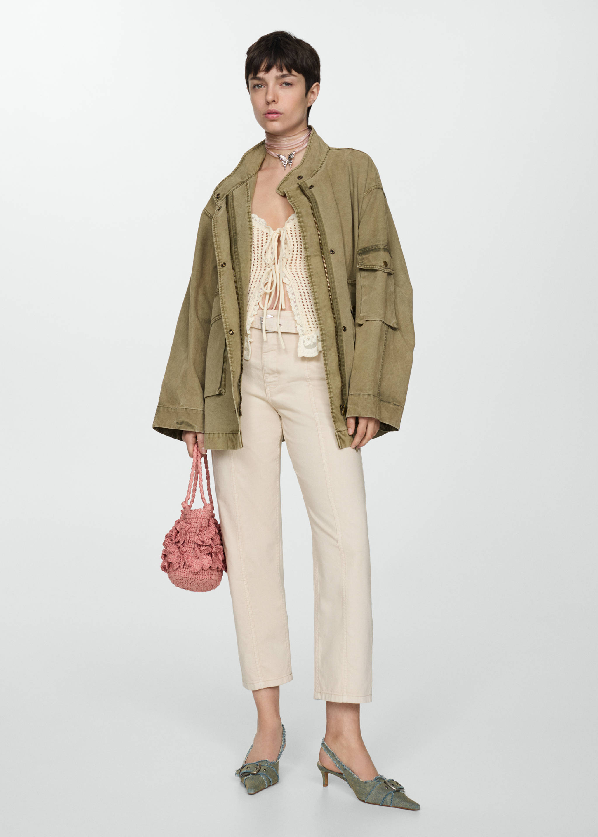 Slouchy Jeans mit umgeschlagenem Bund - Allgemeine Ansicht