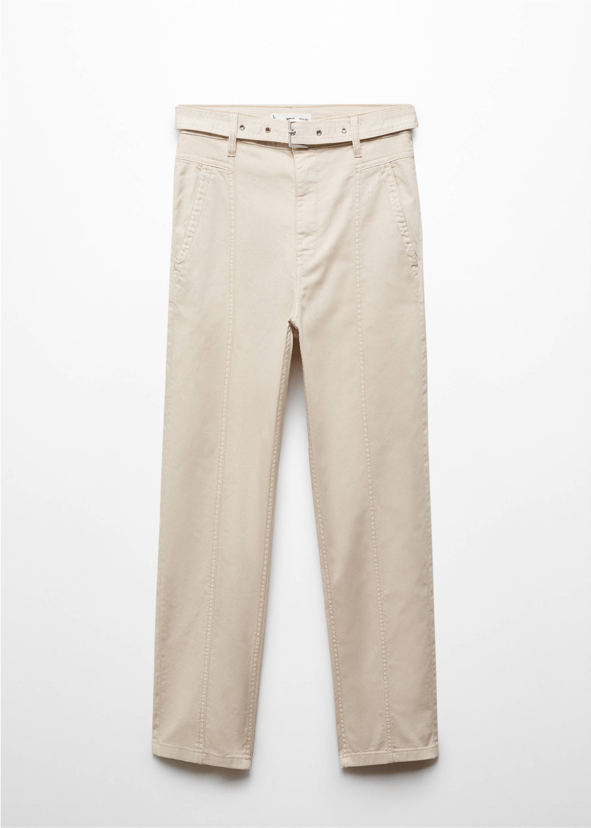 Jeans slouchy med dekorativt belte - Artikkel uten modell, Offwhite. Ref: 67027126-00.