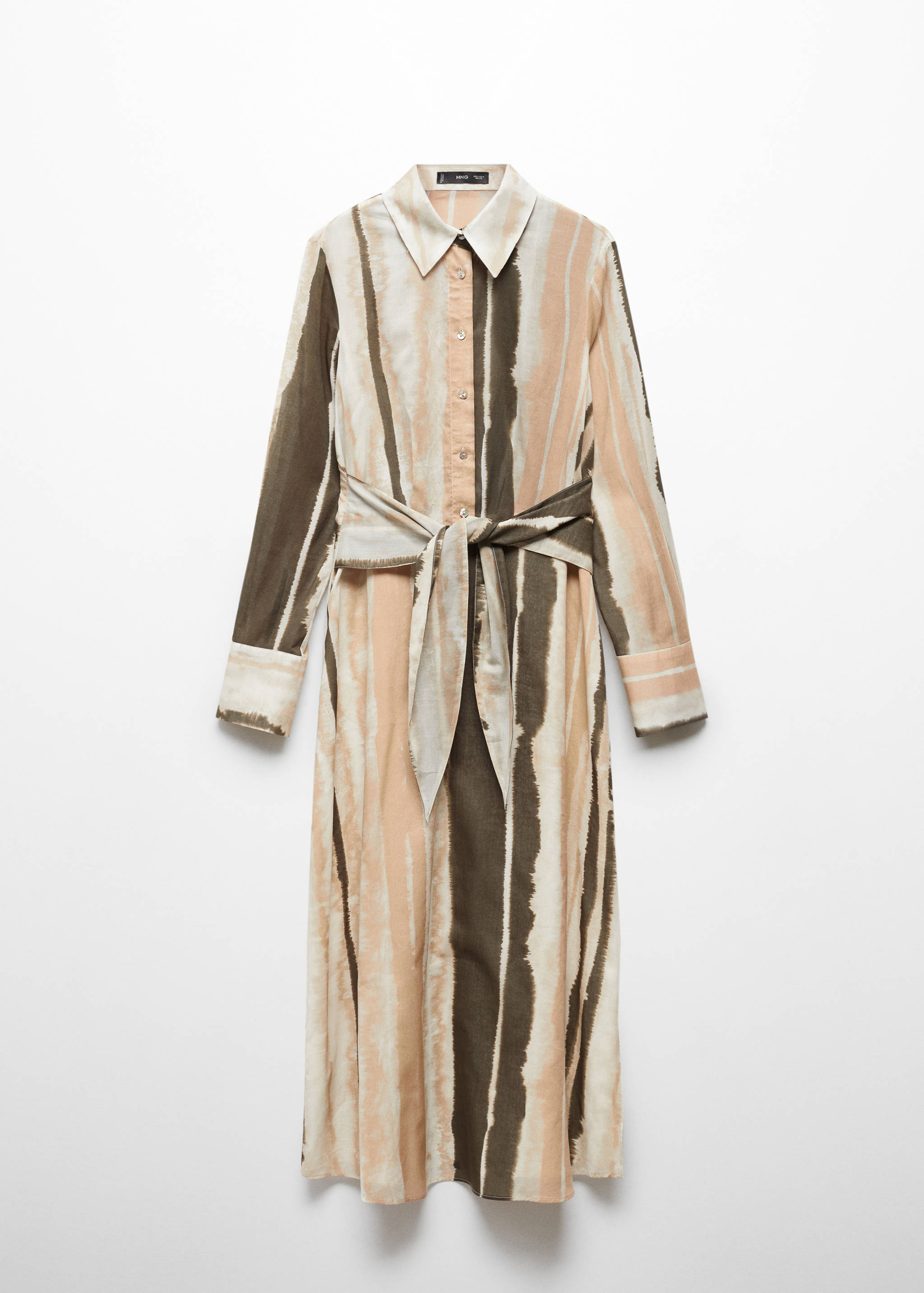 Robe chemise tie and dye nœud - Article sans modèle