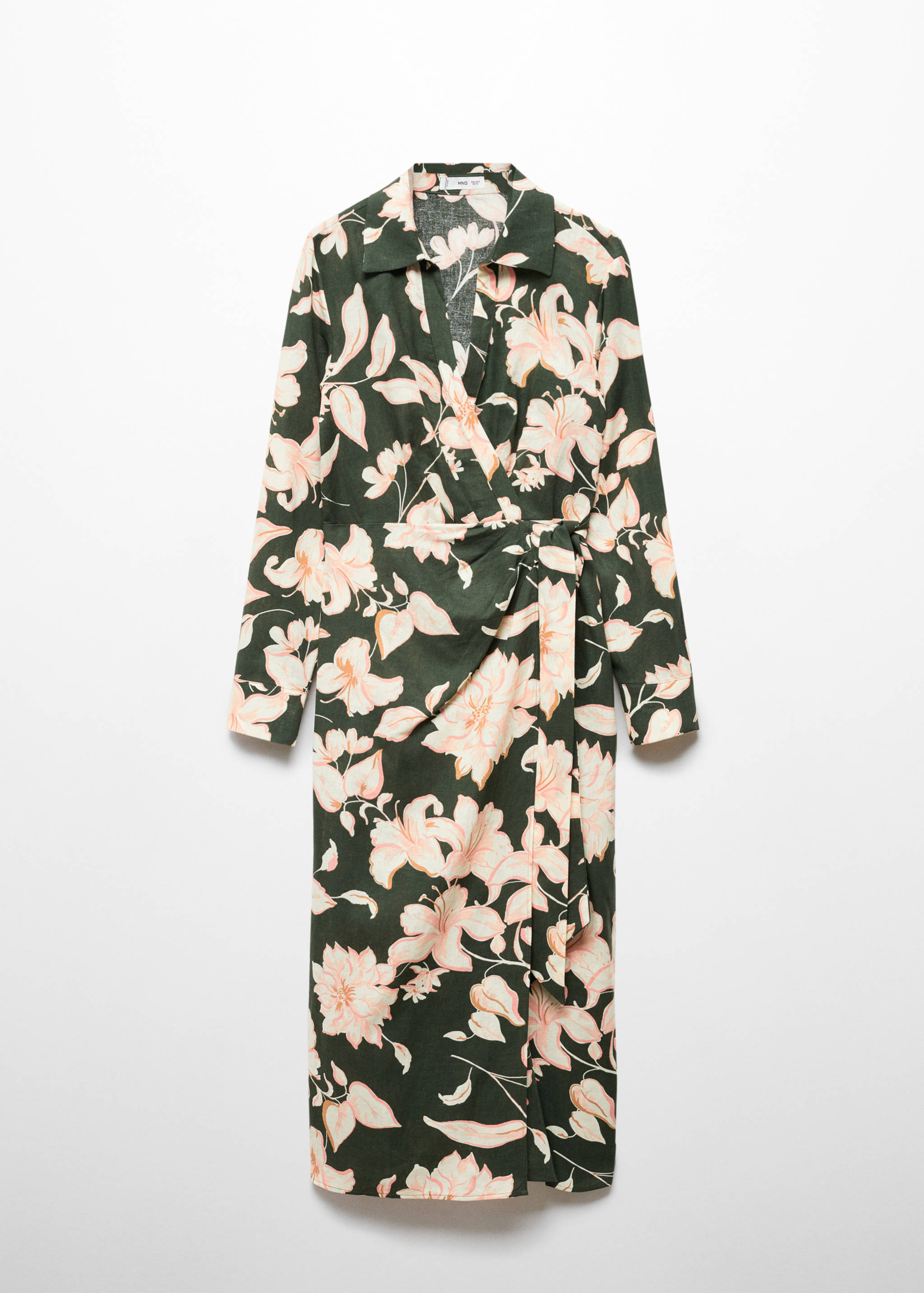 Leinen-Hemdblusenkleid mit Schleife - Artikel ohne Model