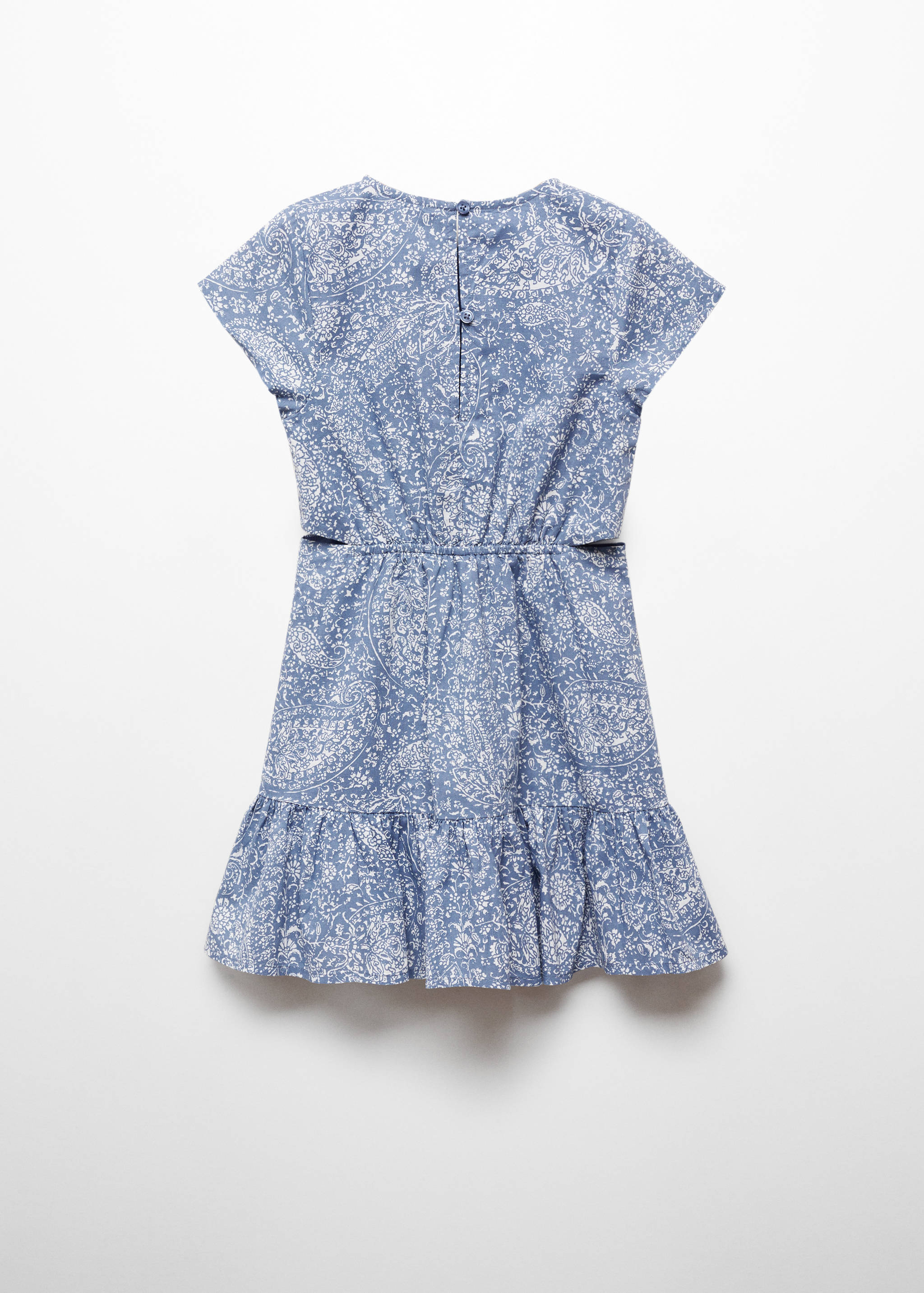 Bedrukte jurk met openingen - Achterkant van het artikel