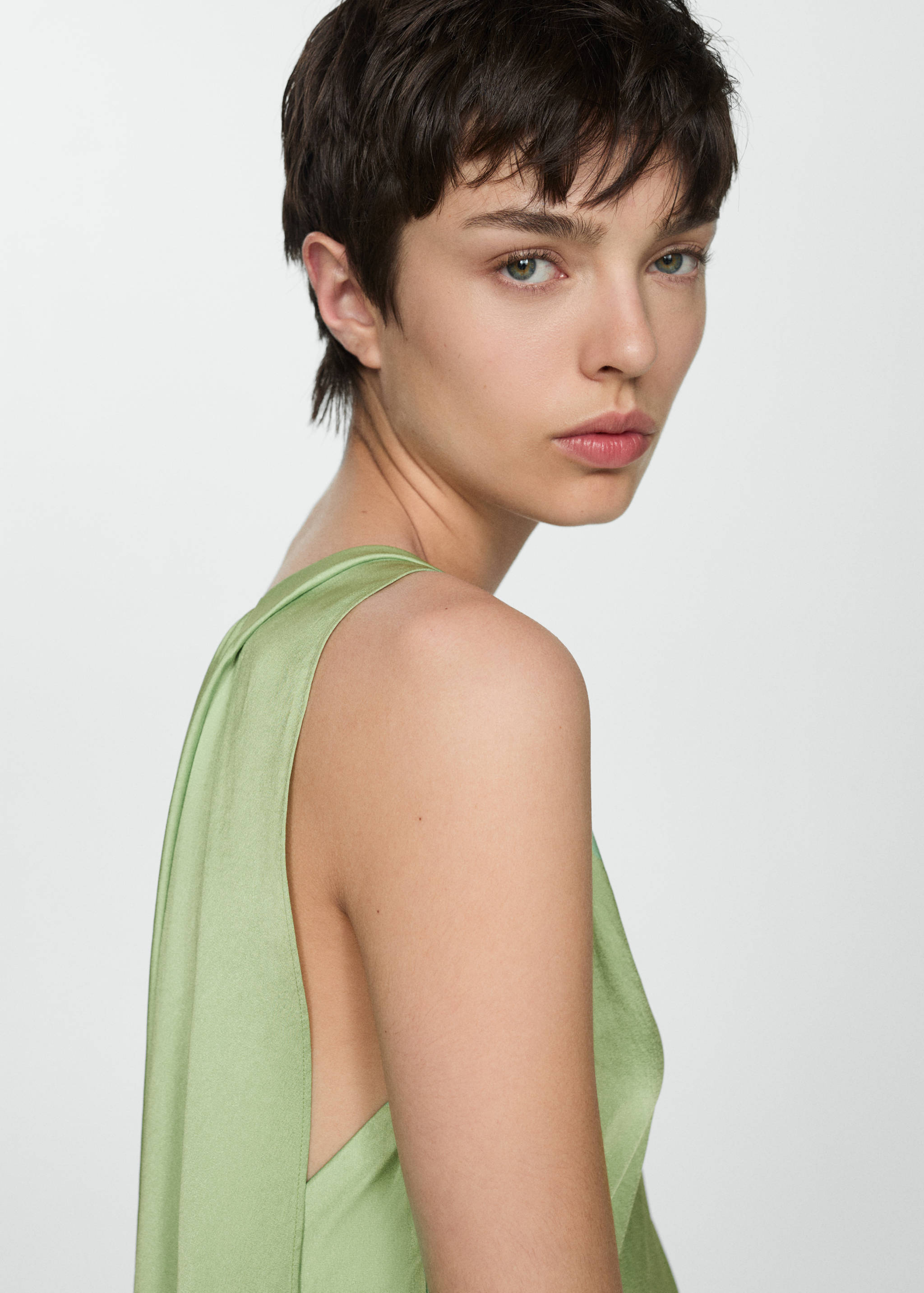 Asymmetrical dress with straps - Details of the article 1