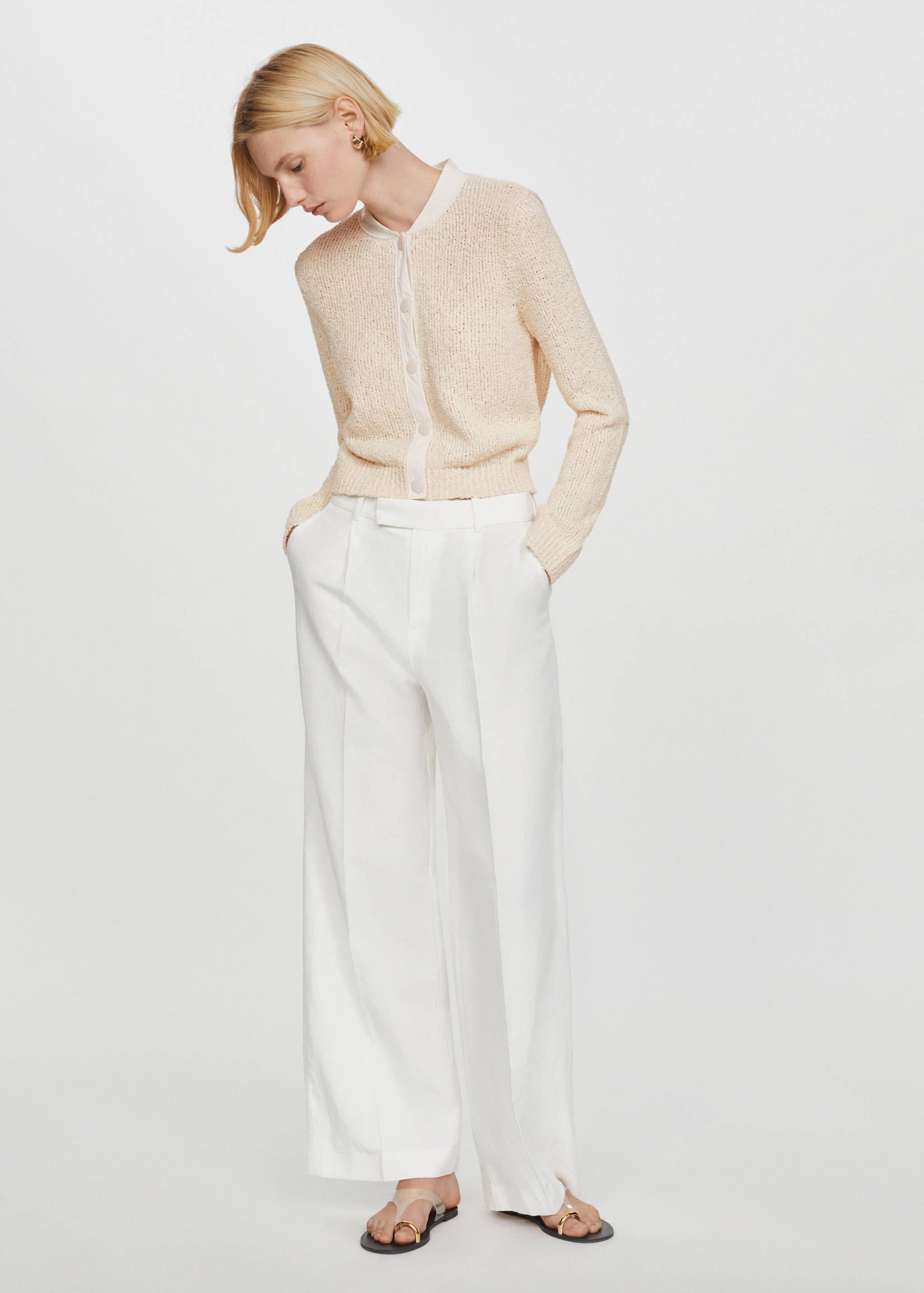 Contrast edge cardigan - General plane