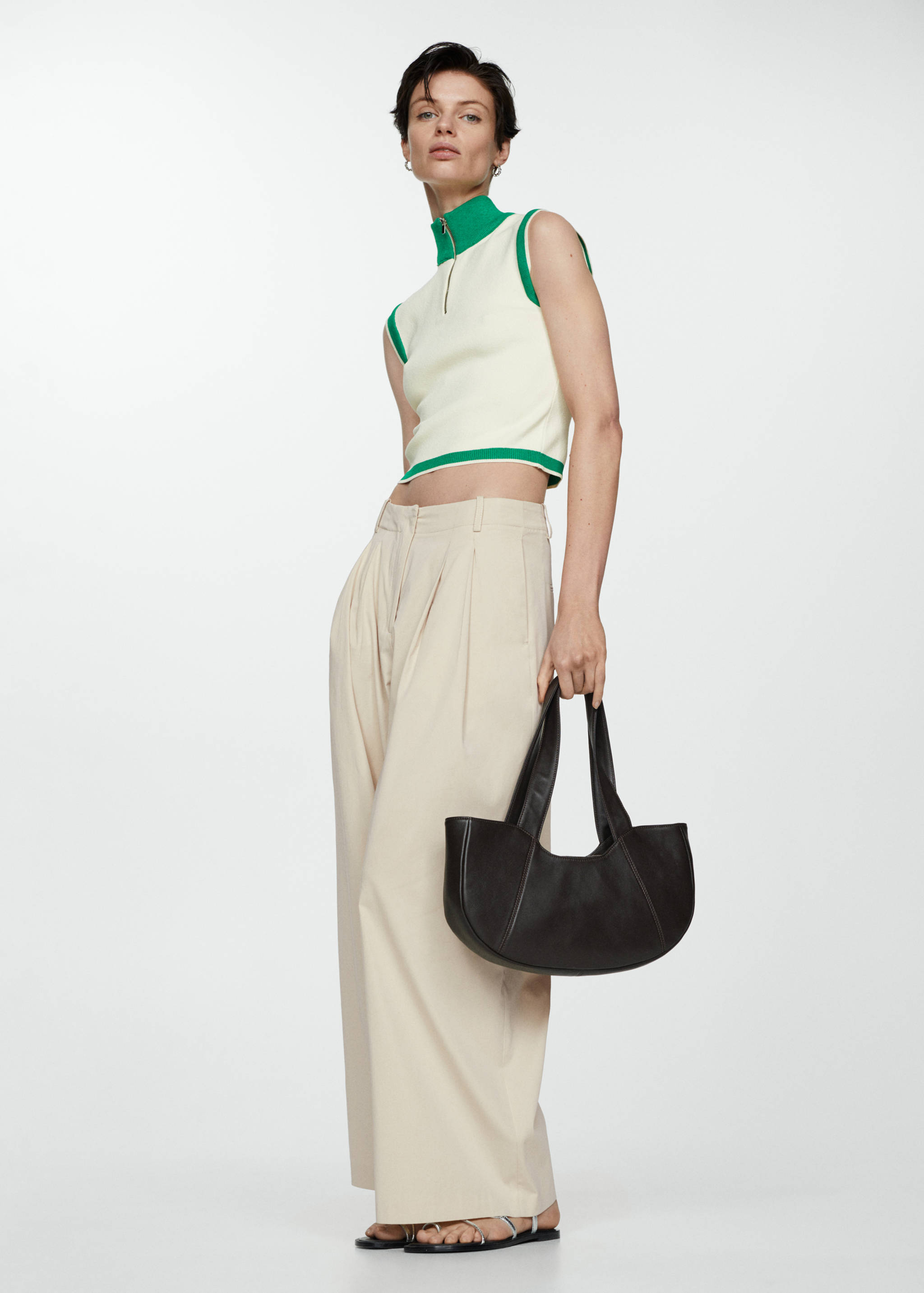 Punto-di-roma top met rits - Overzichtstekening